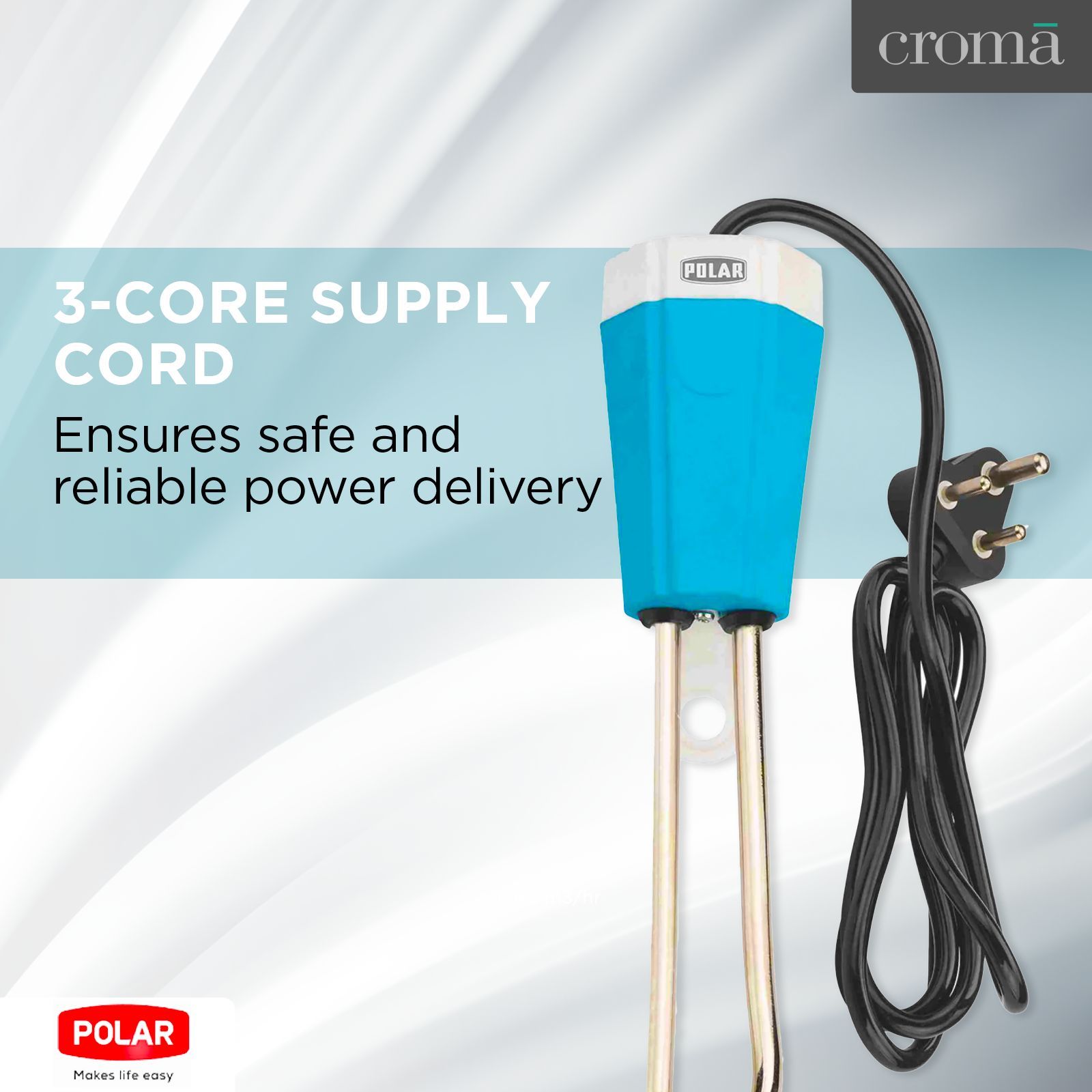 POLAR 1500W Shockproof Immersion Rod with Magnesium Oxide (ISI Marked, Blue)_5