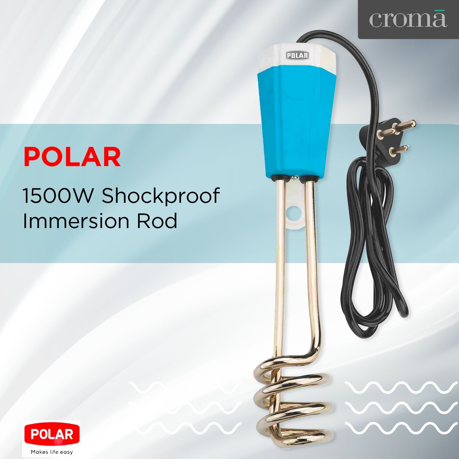 POLAR 1500W Shockproof Immersion Rod with Magnesium Oxide (ISI Marked, Blue)_2