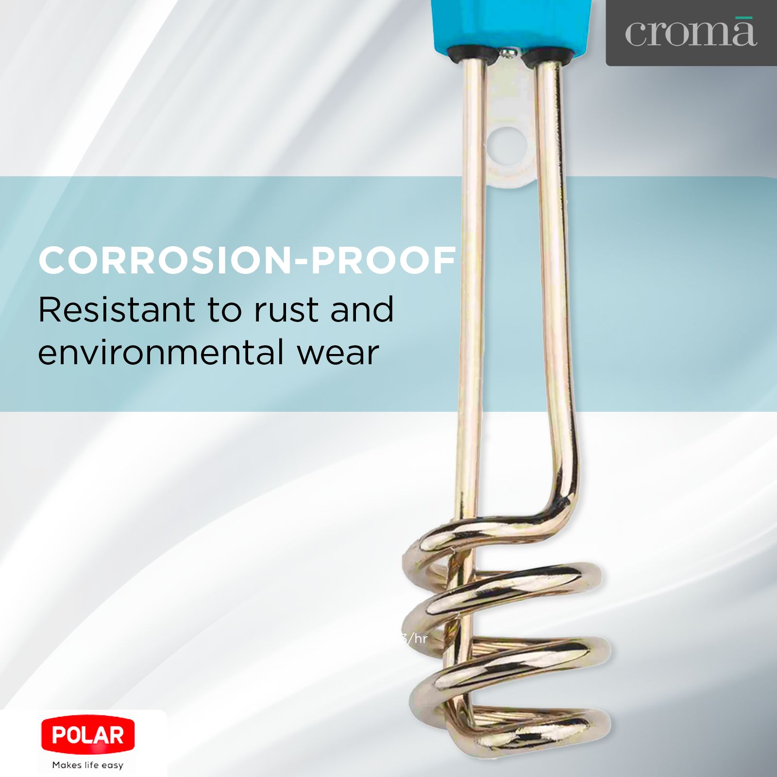 POLAR 1500W Shockproof Immersion Rod with Magnesium Oxide (ISI Marked, Blue)_3