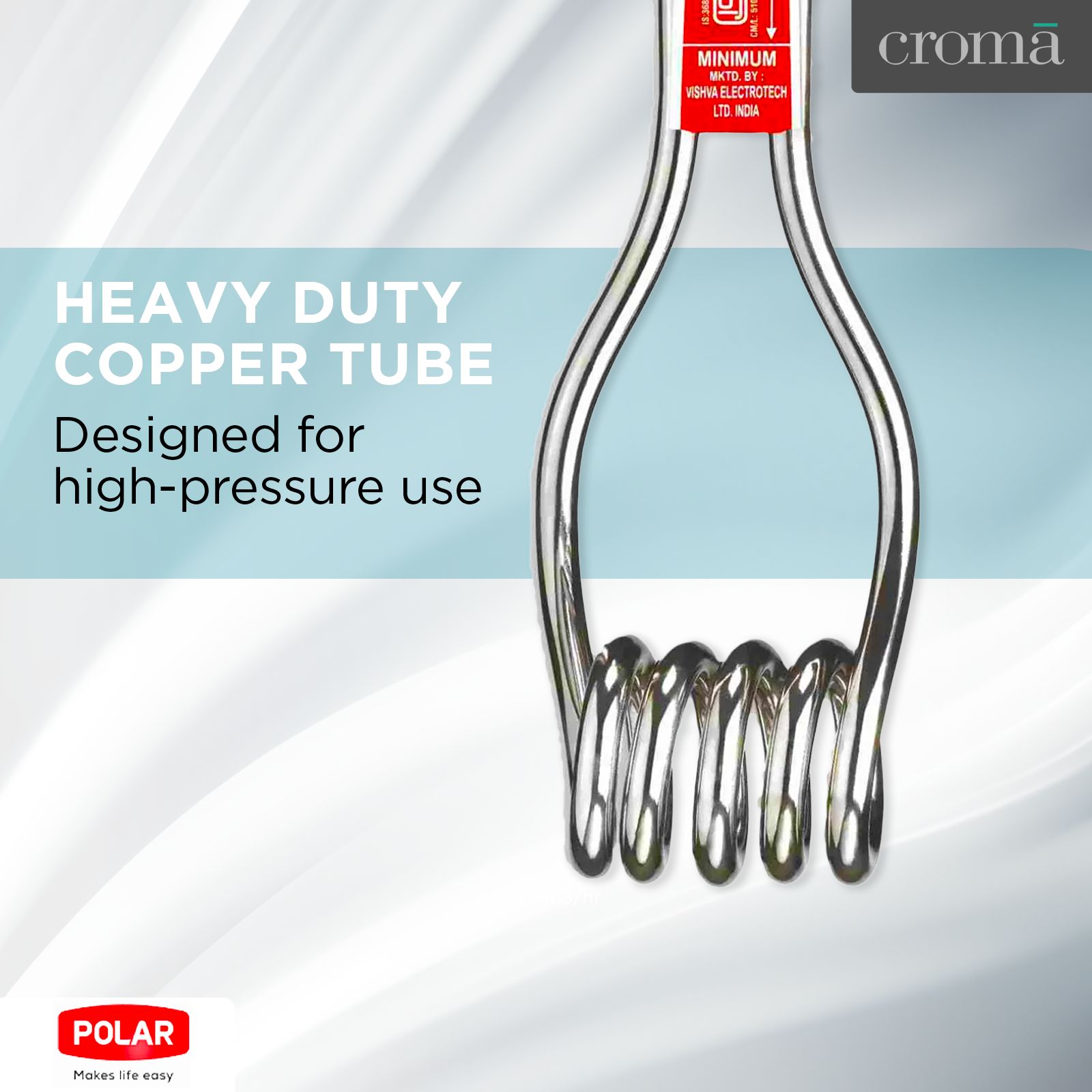 POLAR 1000W Immersion Rod with Magnesium Oxide (ISI Marked, Black)_4