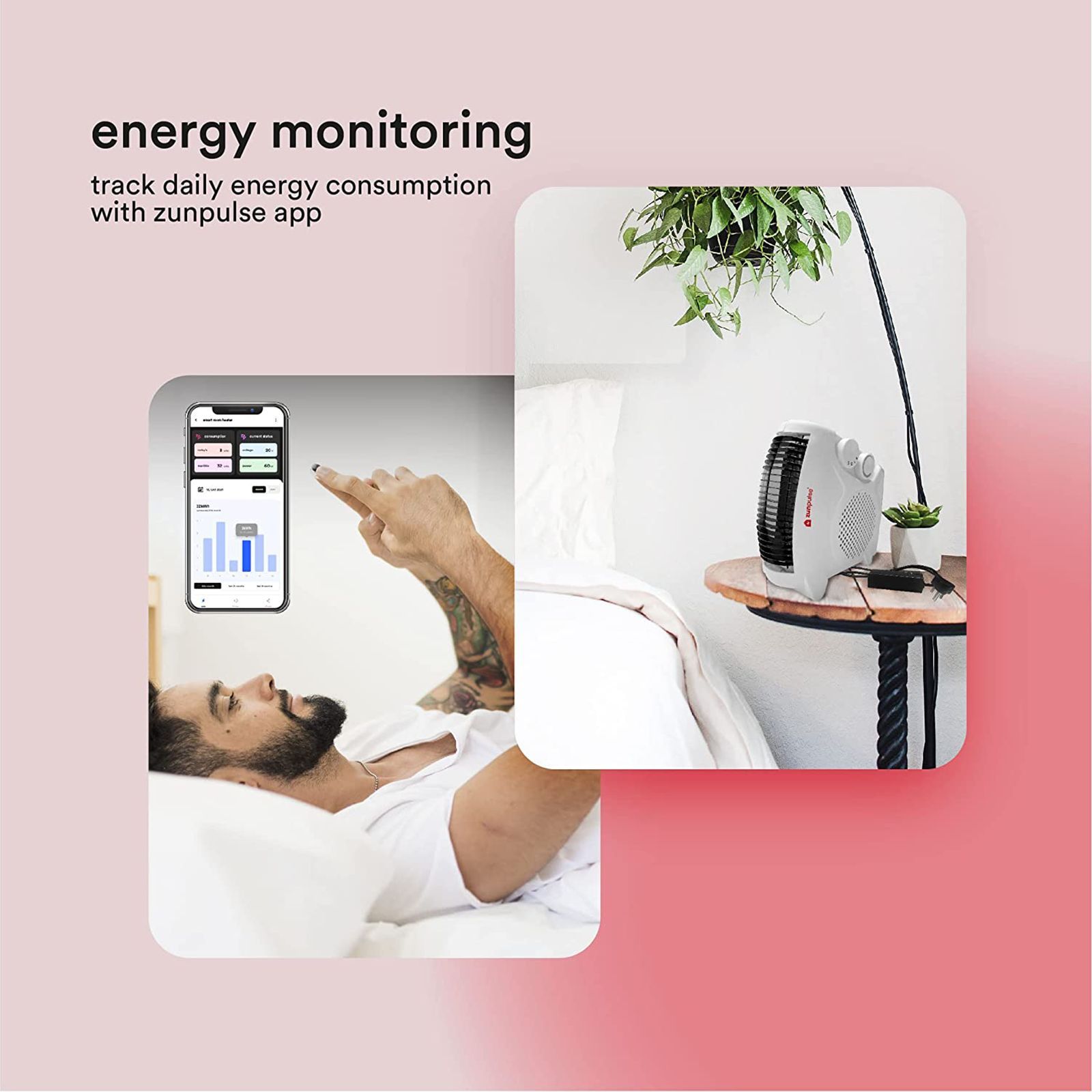 zunpulse Ambrus Plus 2000W Fan Room Heater with Smart Wi-Fi (App Control_5