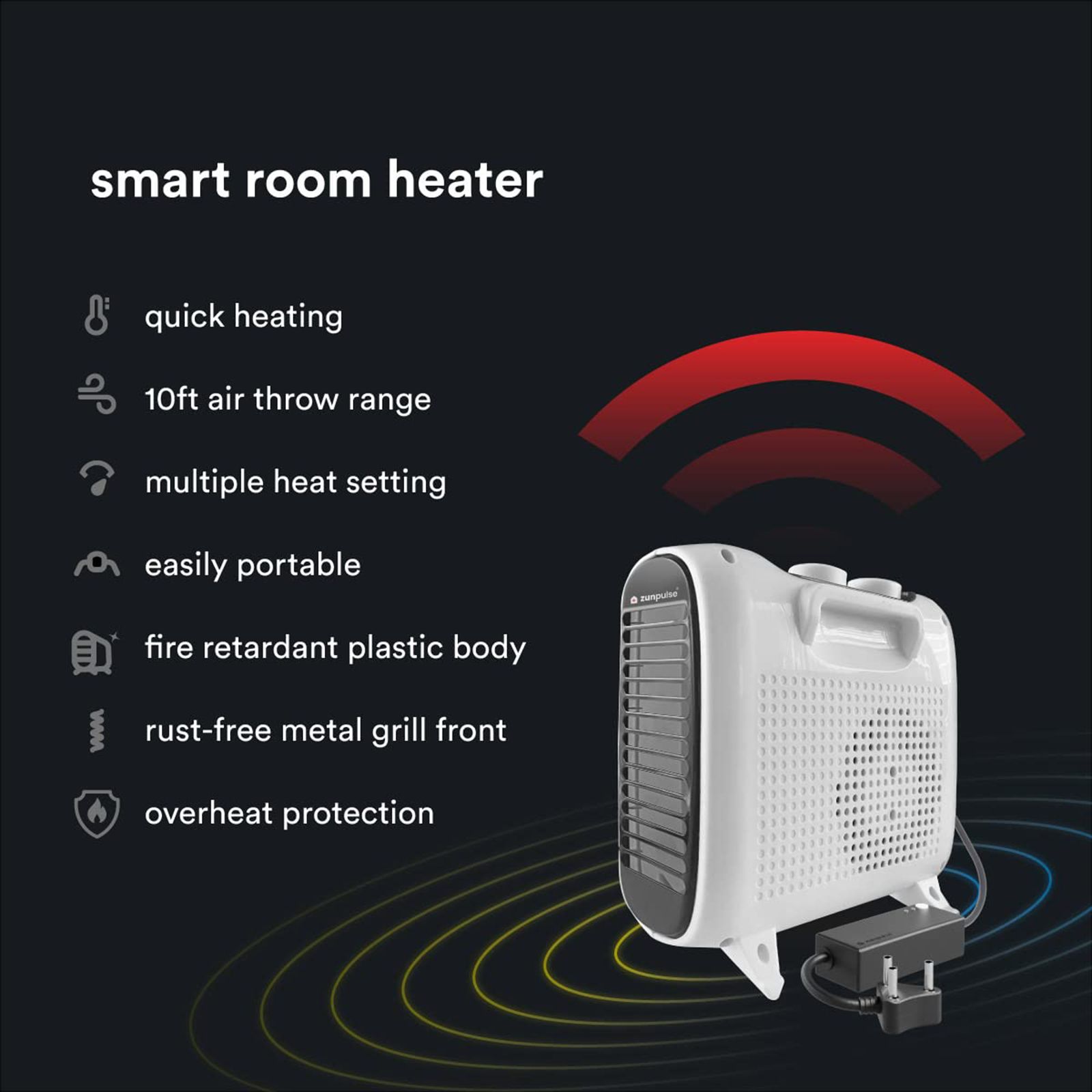 zunpulse Tyrone Plus 2000W Fan Room Heater with Smart Wi-Fi (App Control_7
