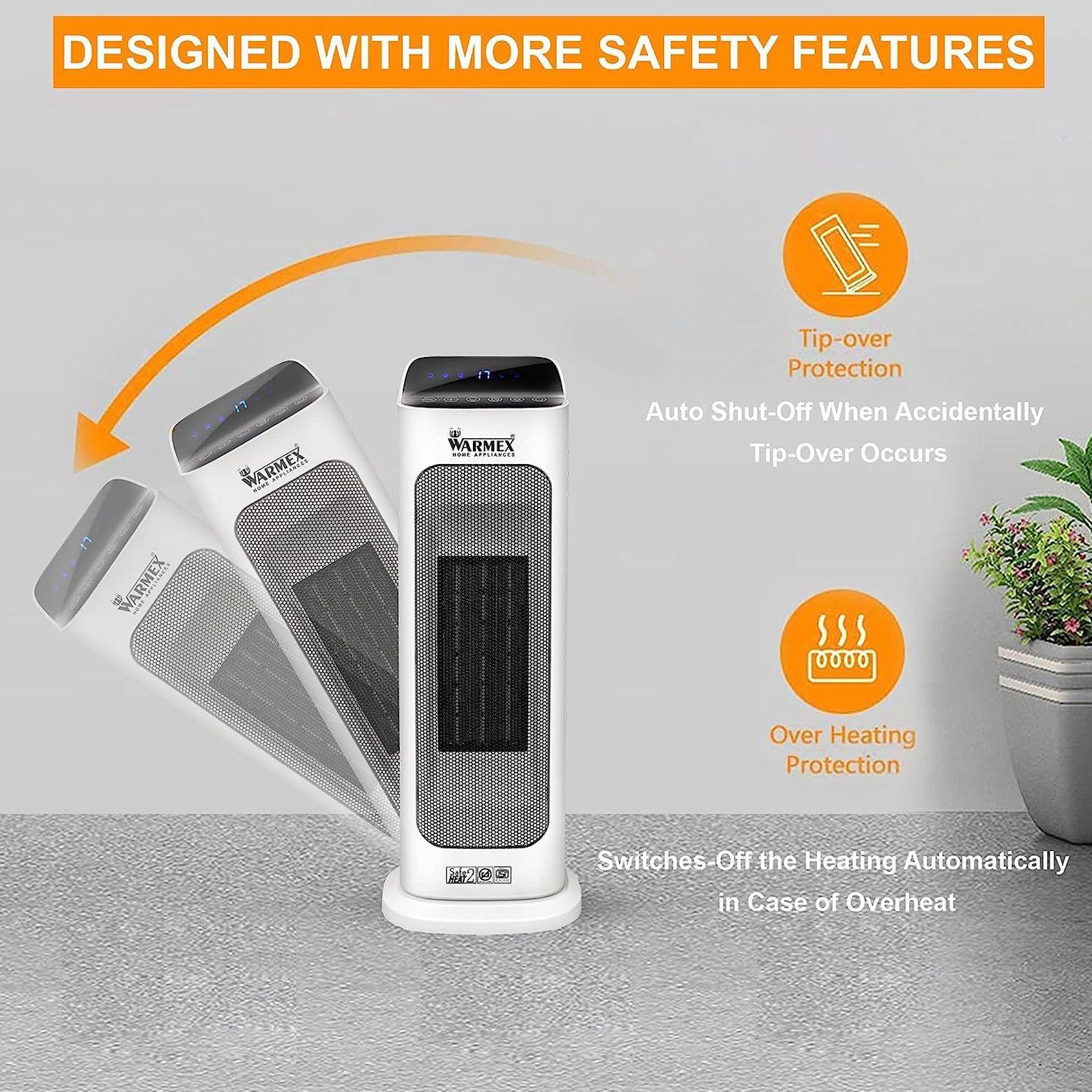 WARMEX Ardour 2000 Watts PTC Fan Room Heater (Over Heat Protection, White)_5