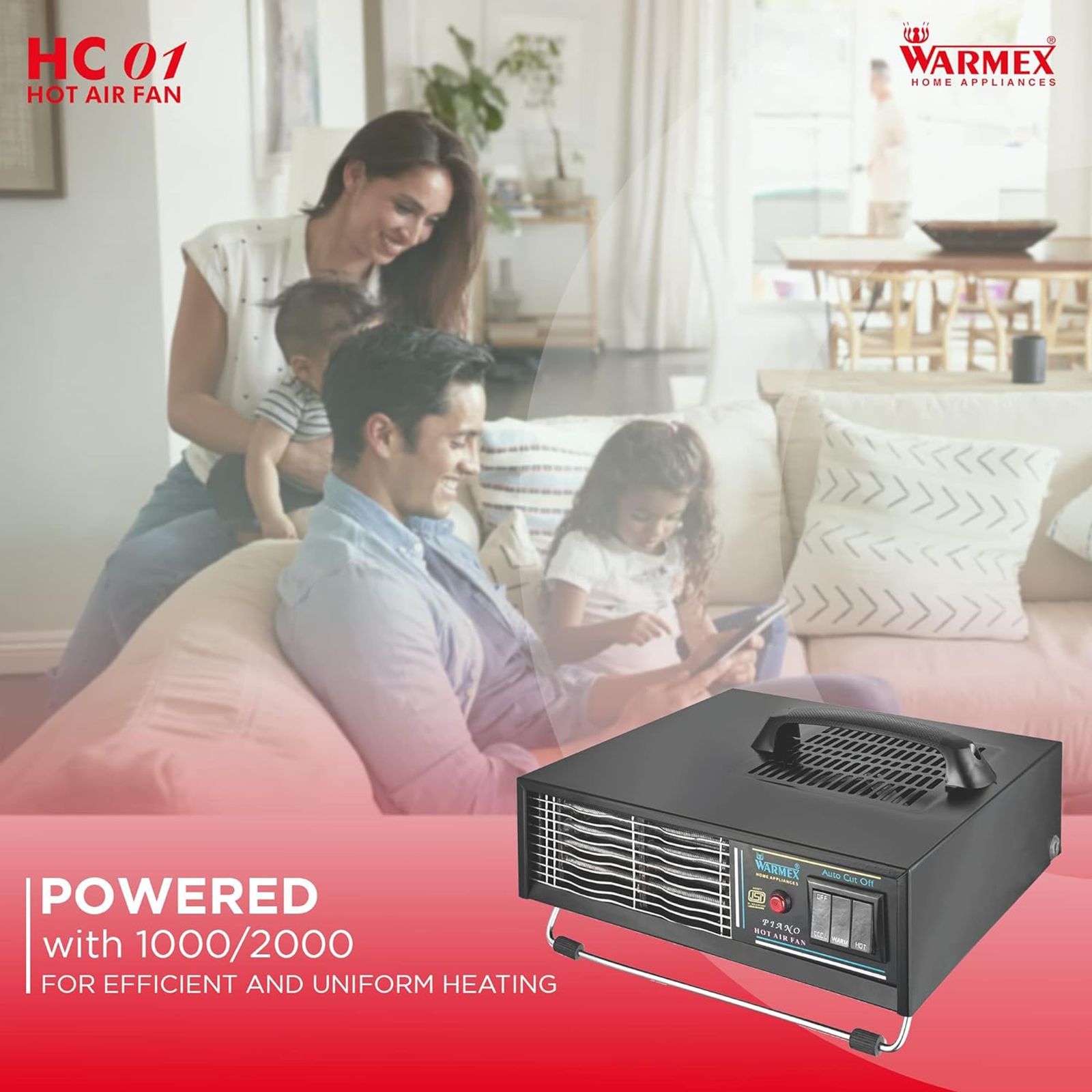 WARMEX 2000 Watts Fan Room Heater (High Thermal Efficiency, HC-01, Black) WARMEX 2000 Watts Fan Room Heater (High Thermal Efficiency, HC-01, Black)_5