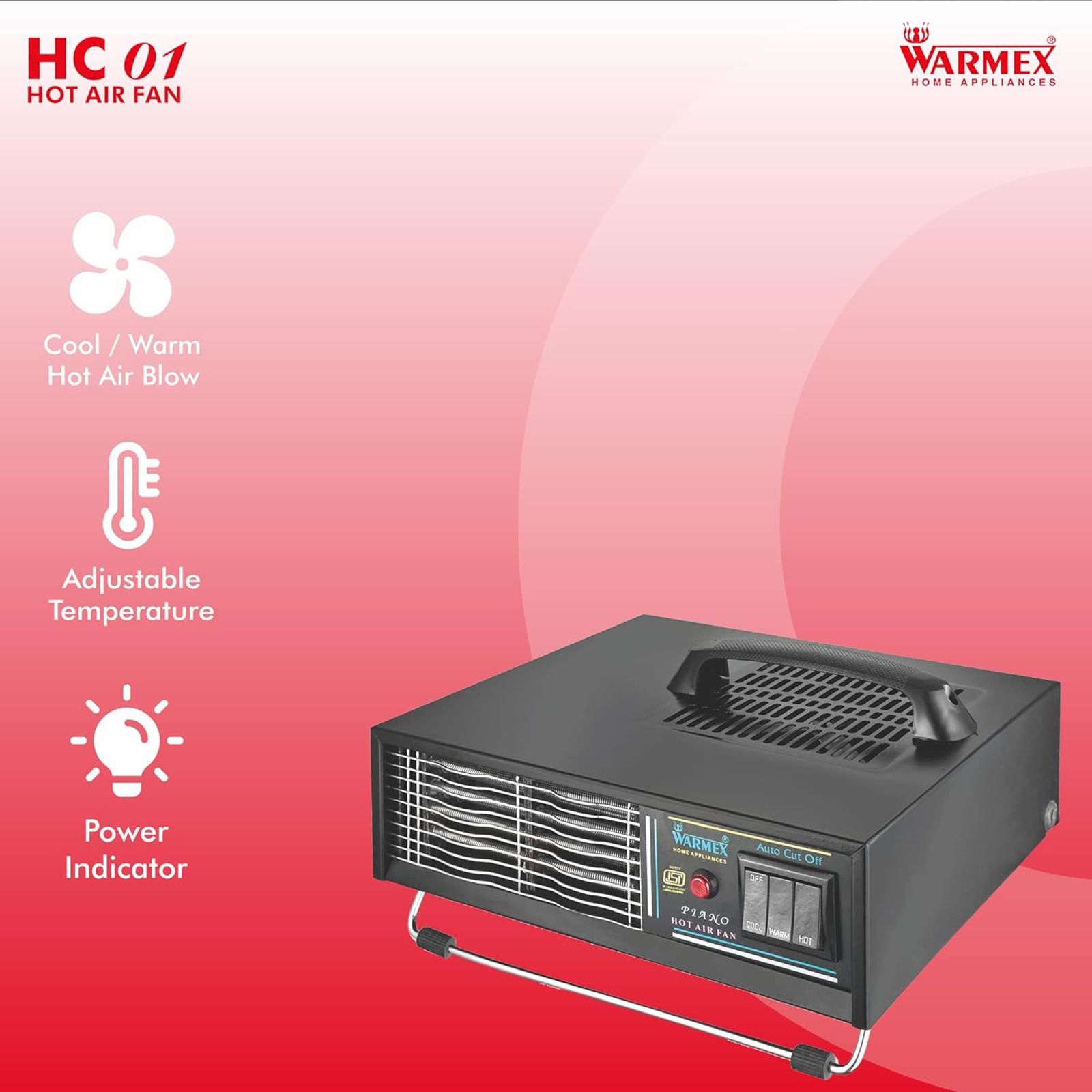 WARMEX 2000 Watts Fan Room Heater (High Thermal Efficiency, HC-01, Black) WARMEX 2000 Watts Fan Room Heater (High Thermal Efficiency, HC-01, Black)_6