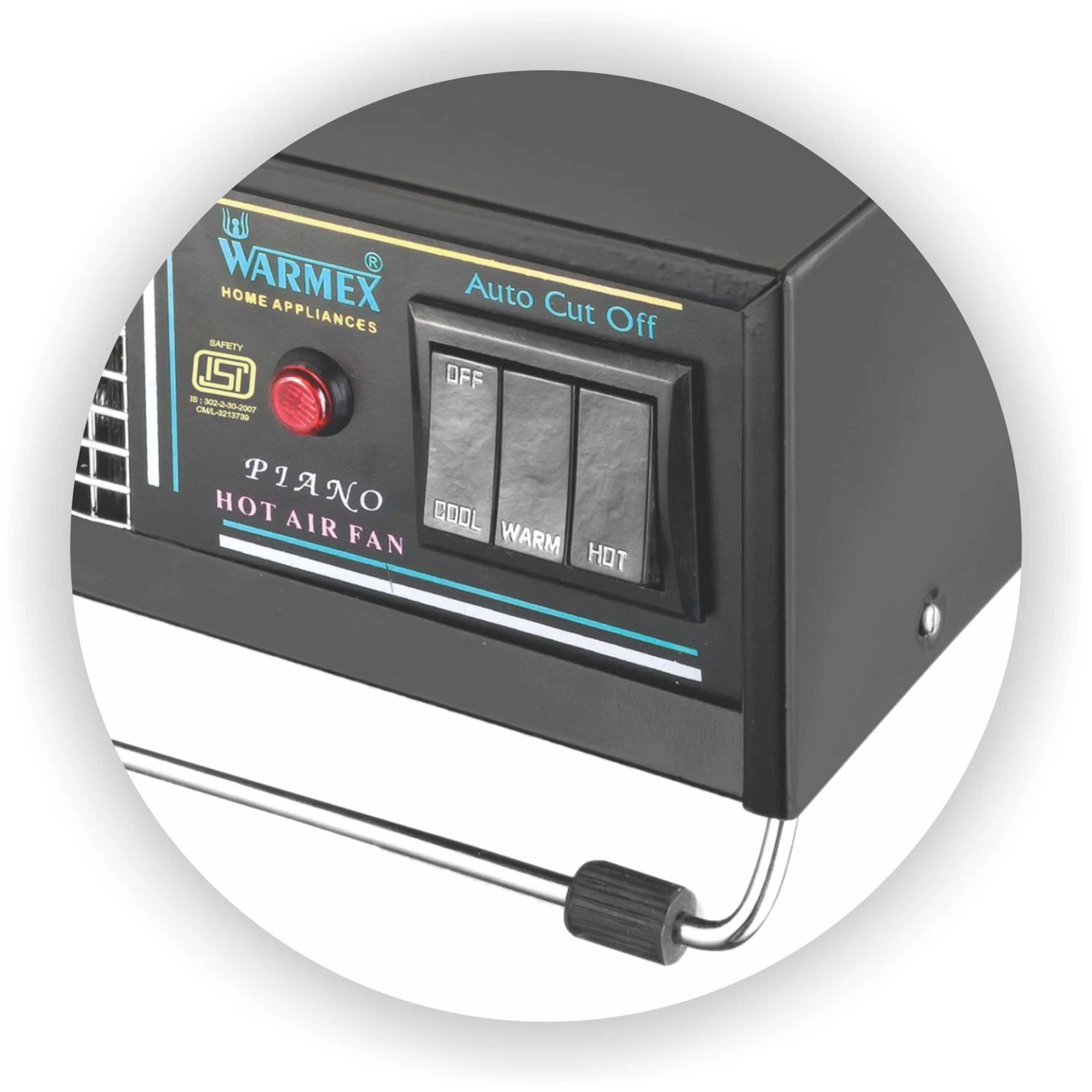 WARMEX 2000 Watts Fan Room Heater (High Thermal Efficiency, HC-01, Black) WARMEX 2000 Watts Fan Room Heater (High Thermal Efficiency, HC-01, Black)_2