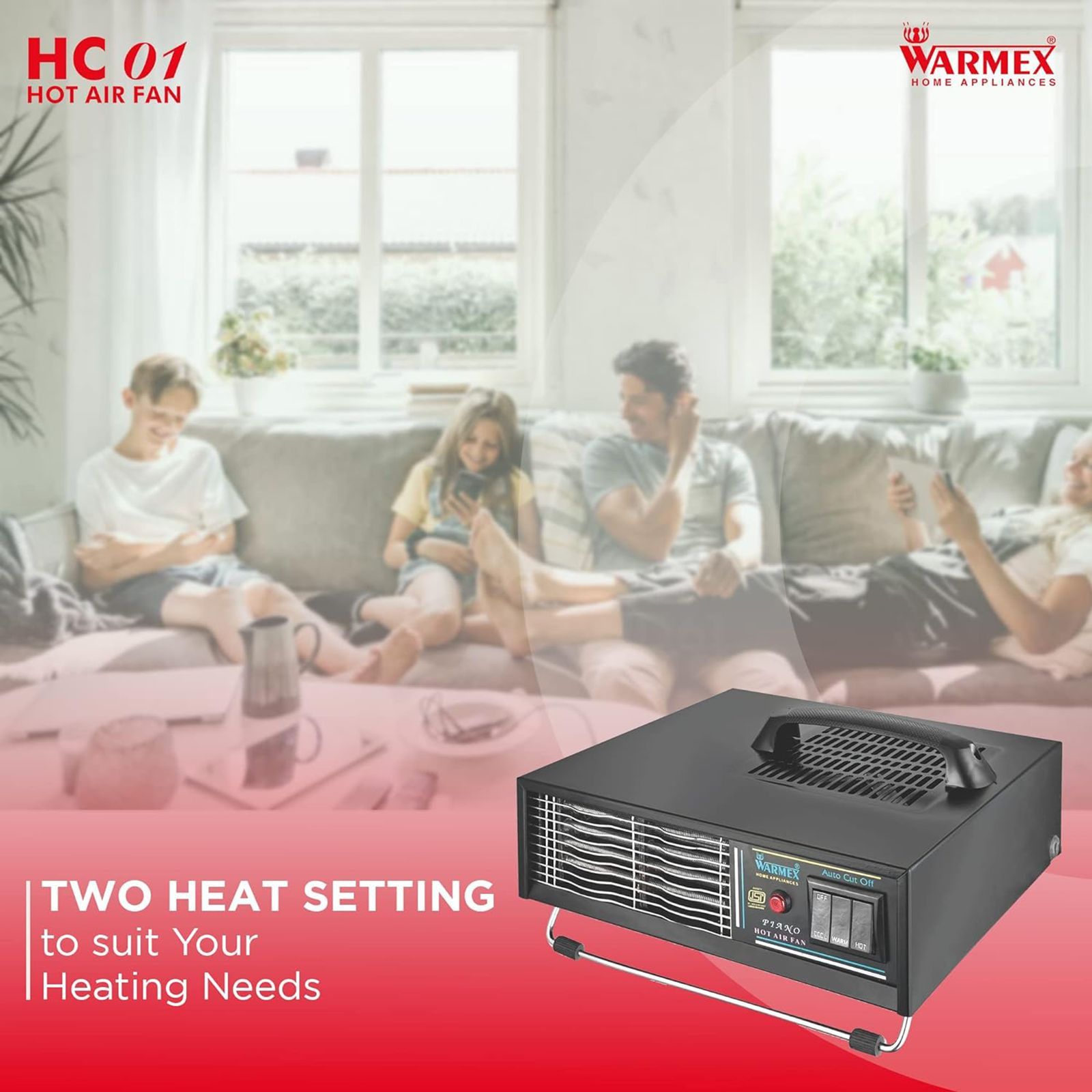 WARMEX 2000 Watts Fan Room Heater (High Thermal Efficiency, HC-01, Black) WARMEX 2000 Watts Fan Room Heater (High Thermal Efficiency, HC-01, Black)_4