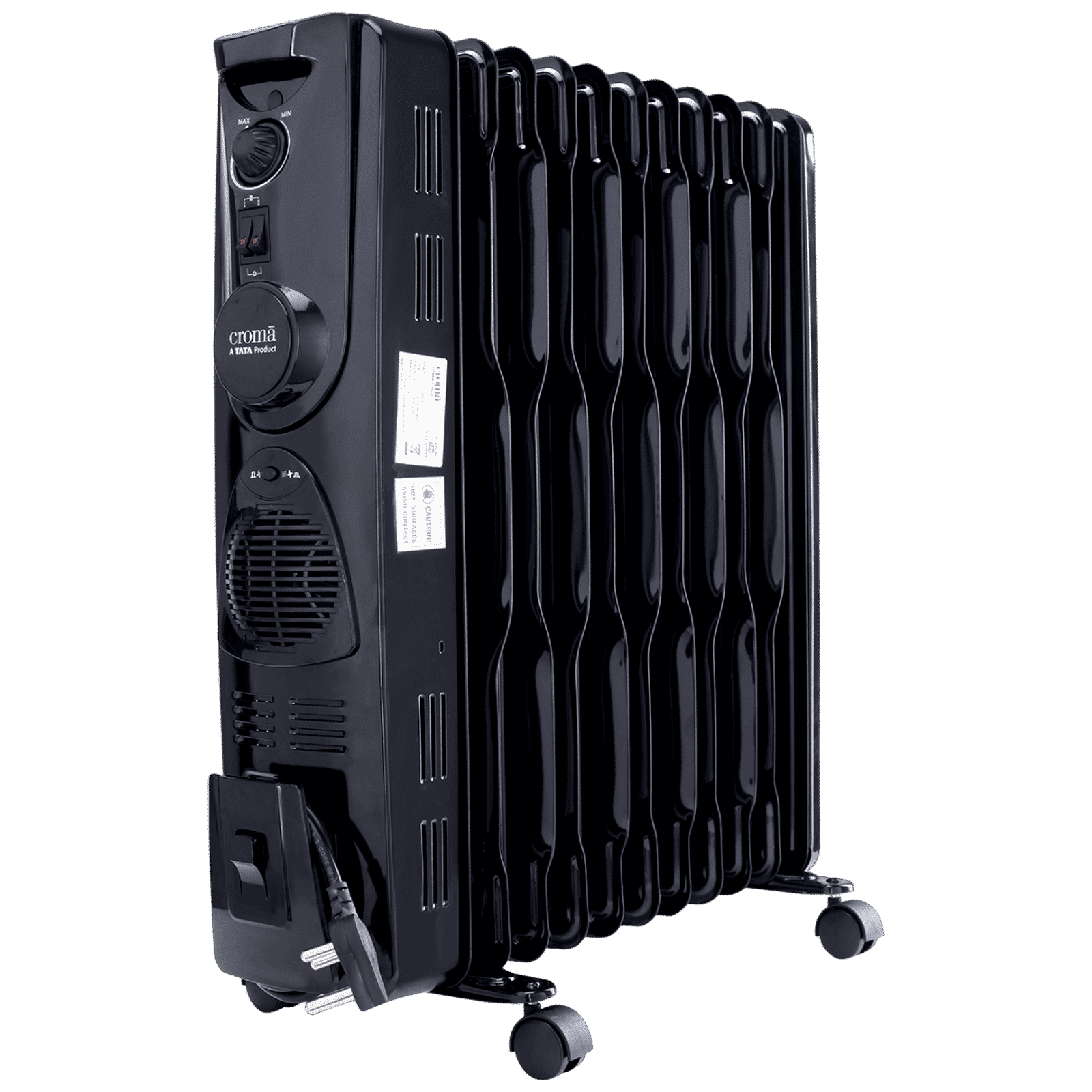 Croma 2500W PTC Oil Filled Room Heater with 11 Fins (Noiseless Operation_5