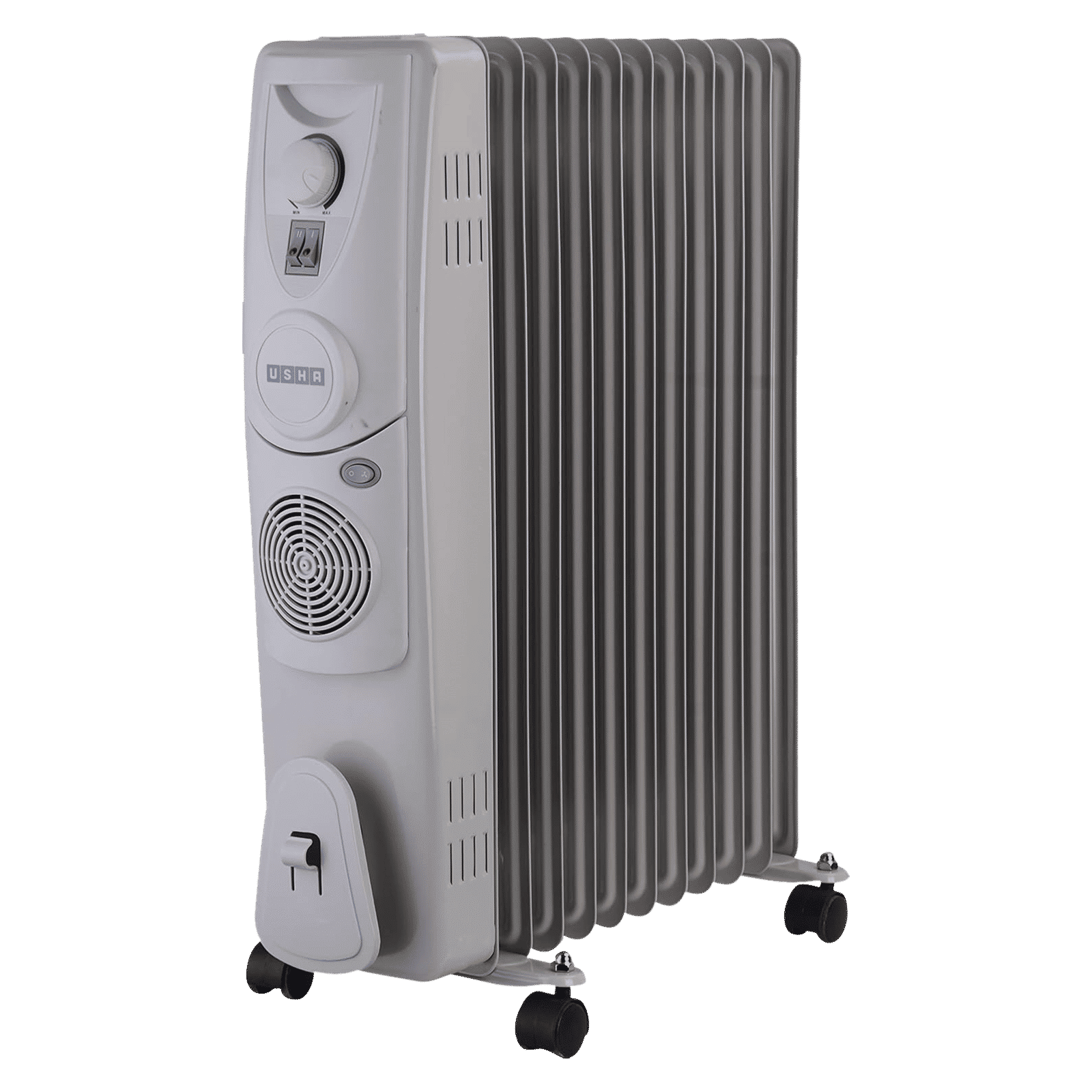 USHA 4211 F 2500W PTC Oil Filled Radiator Room Heater with IP23 Protection (Adjustable Thermostat_1