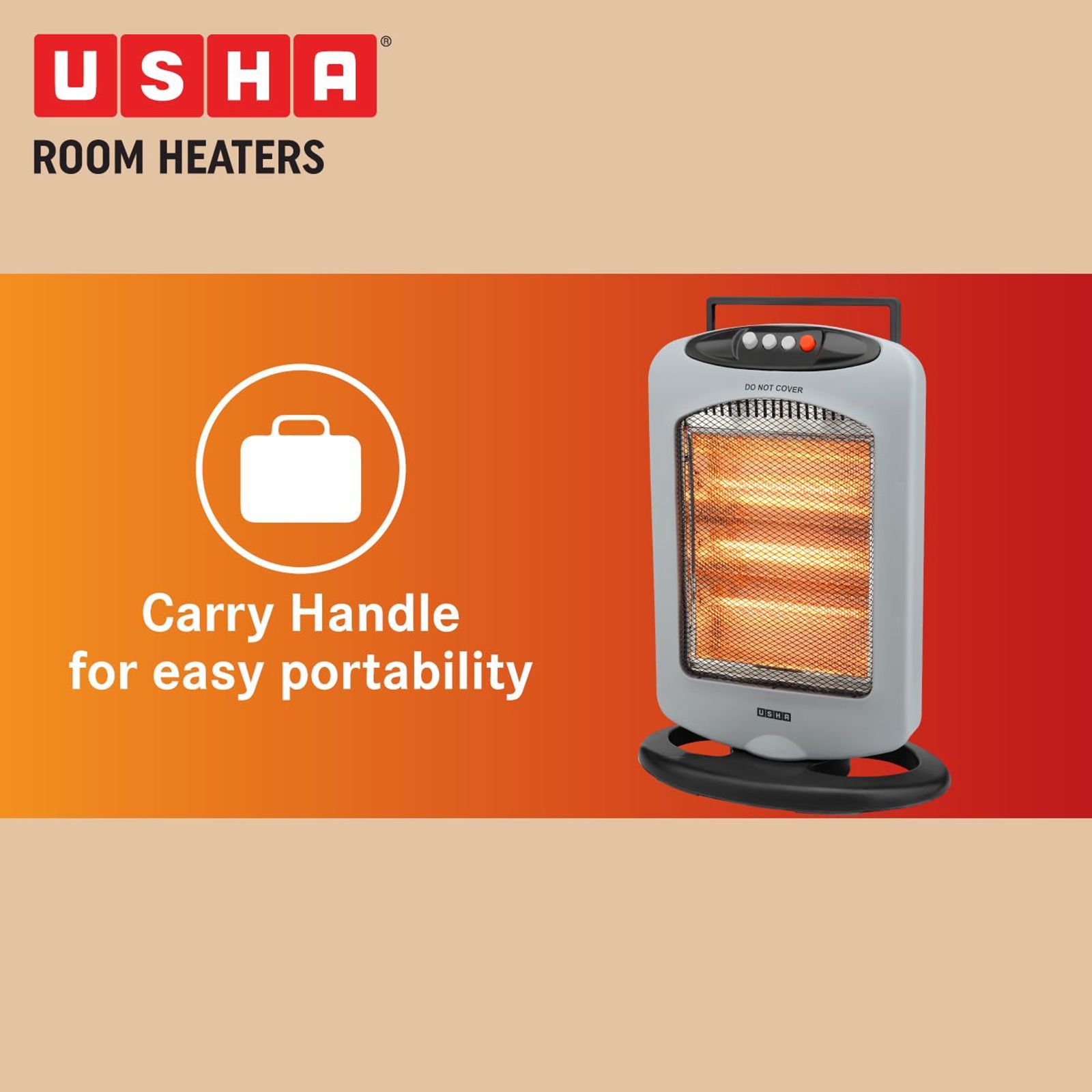 USHA HH 4003 1200W Halogen Room Heater with Automatic Oscillation (Safety Tip Over Protection USHA HH 4003 1200W Halogen Room Heater with Automatic Oscillation (Safety Tip Over Protection_6