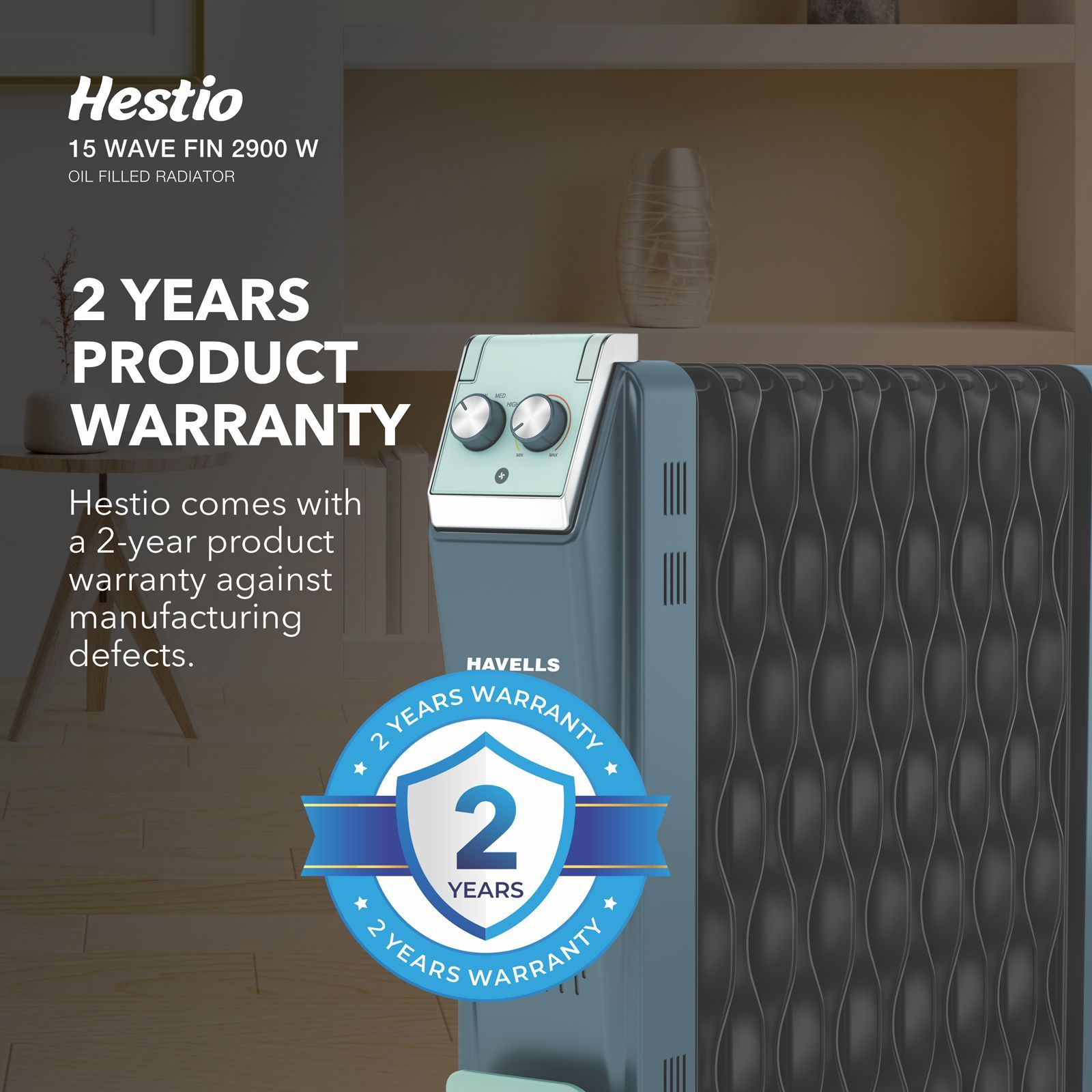 HAVELLS Hestio 2900W PTC Fan Oil Filled Radiator Room Heater with 15 Wave Fins (Thermostatic Heat Control HAVELLS Hestio 2900W PTC Fan Oil Filled Radiator Room Heater with 15 Wave Fins (Thermostatic Heat Control_8