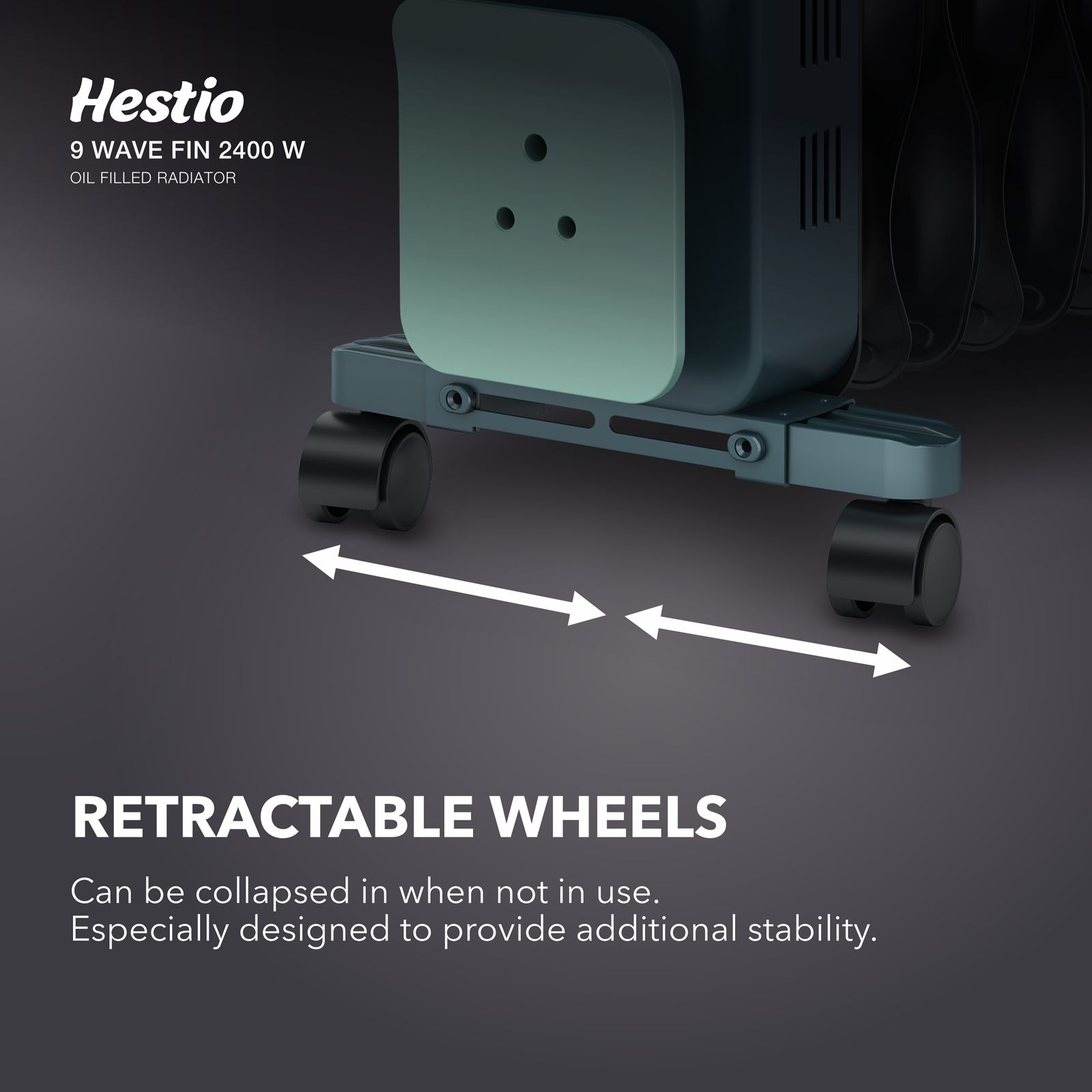 HAVELLS Hestio 2400W PTC Fan Oil Filled Radiator Room Heater with 9 Wave Fins (Thermostatic Heat Control_6