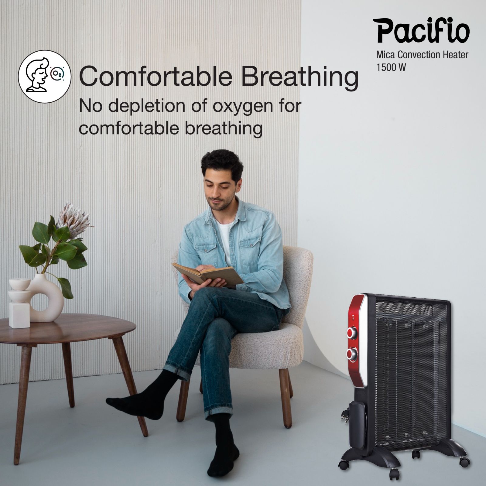 HAVELLS Pacifio Mica 1500W Convection Room Heater with Micathermic Technology (Silent Operation_13