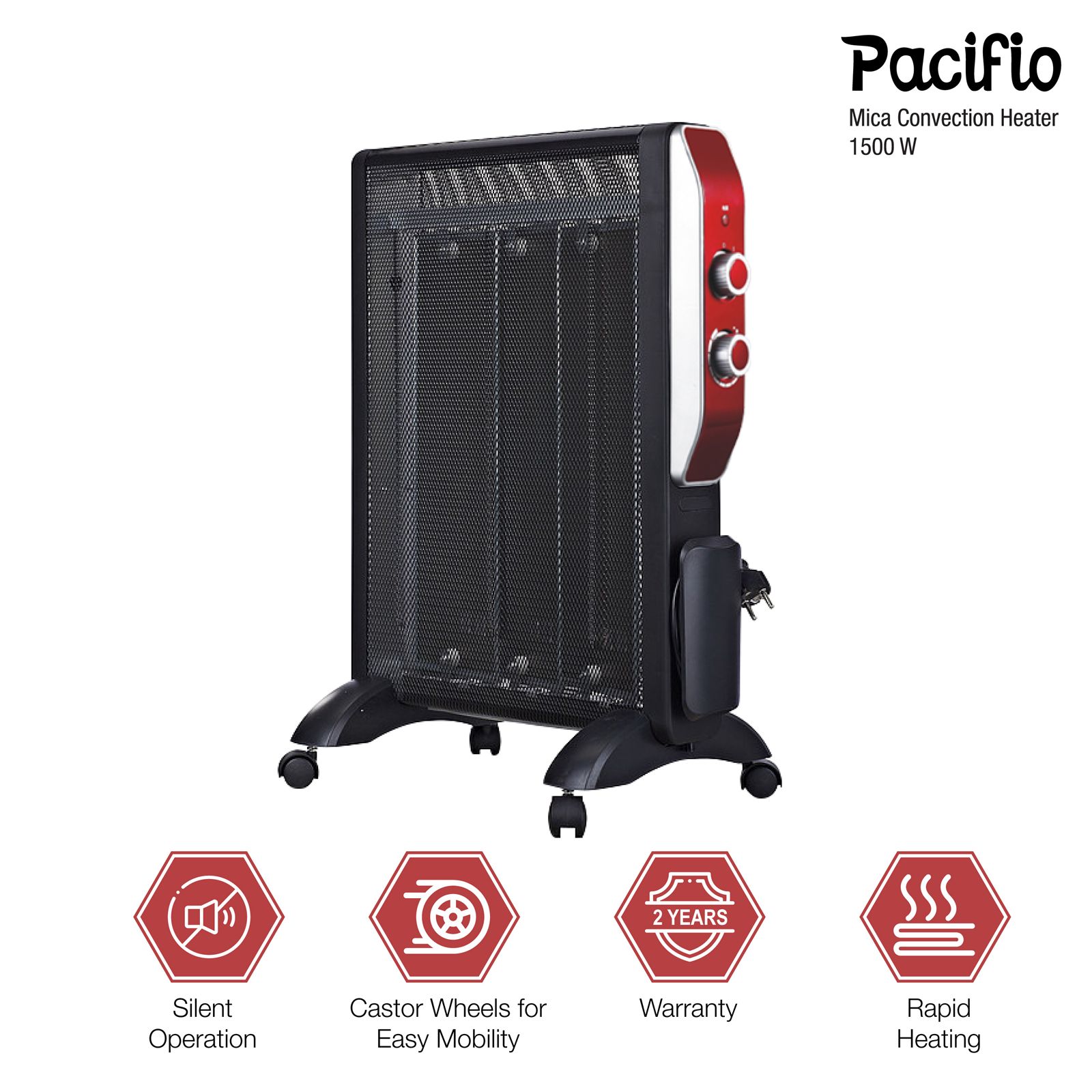 HAVELLS Pacifio Mica 1500W Convection Room Heater with Micathermic Technology (Silent Operation_4