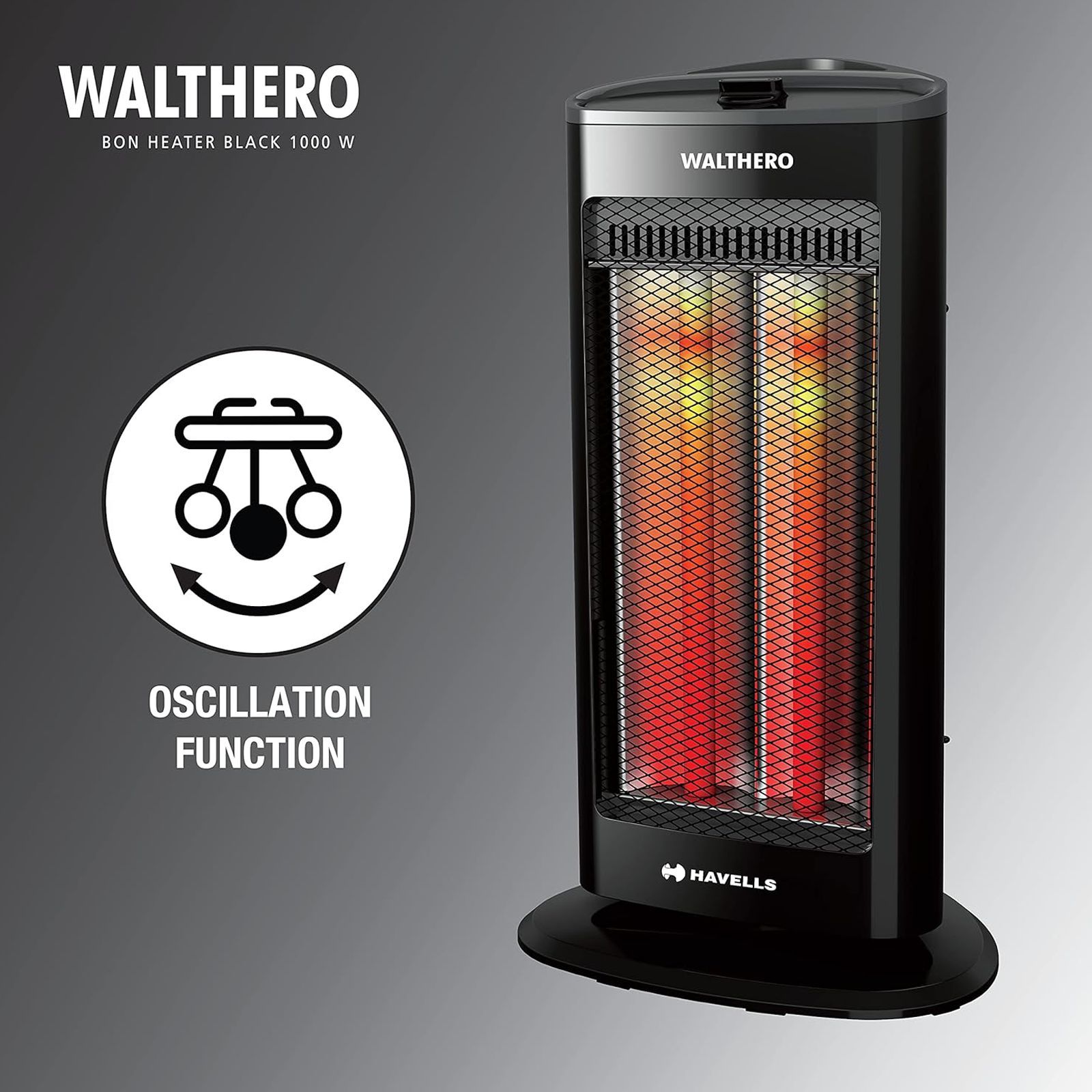HAVELLS Walthero 1000W Carbon Room Heater with Oscillation Function (Healthy Infrared Technology HAVELLS Walthero 1000W Carbon Room Heater with Oscillation Function (Healthy Infrared Technology_5