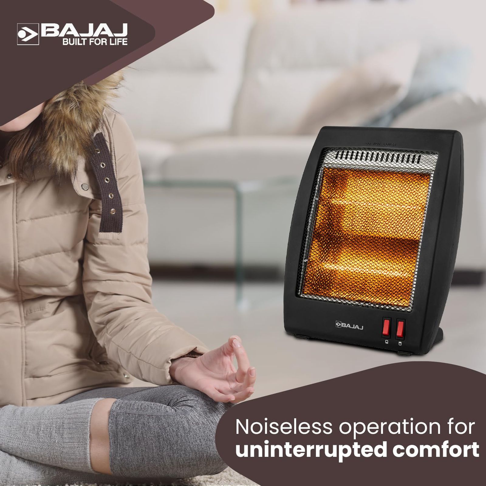 BAJAJ RHX-2 800W Halogen Room Heater with Noiseless Operation (Neat Clean Operation_9