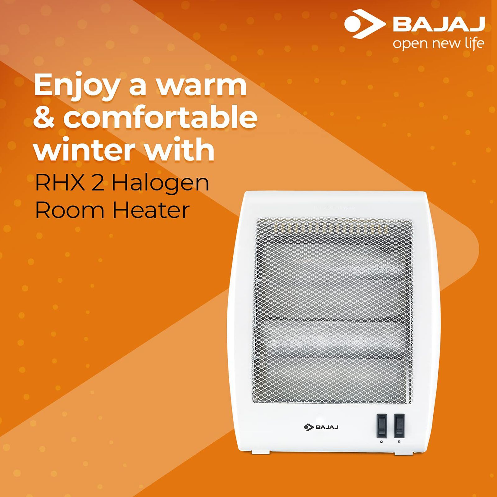 BAJAJ RHX-2 800W Halogen Room Heater with Noiseless Operation (Neat Clean Operation_6