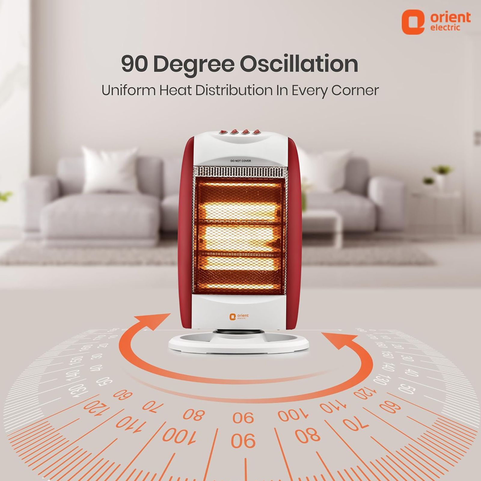 Orient Durahot 1200W Halogen Room Heater with Noiseless Operation (90 Degree Oscillation Orient Durahot 1200W Halogen Room Heater with Noiseless Operation (90 Degree Oscillation_7