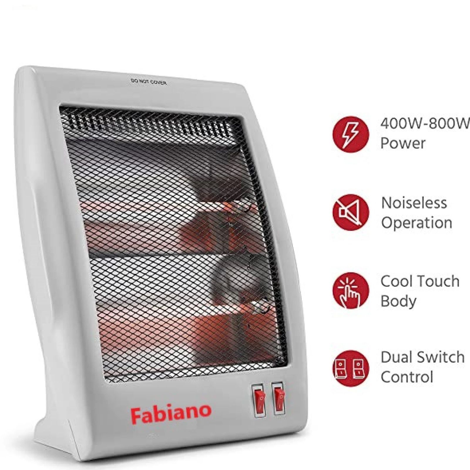 Fabiano FAB-MAC-011 800W Halogen Room Heater with Noiseless Operation (Cool Touch Body_2