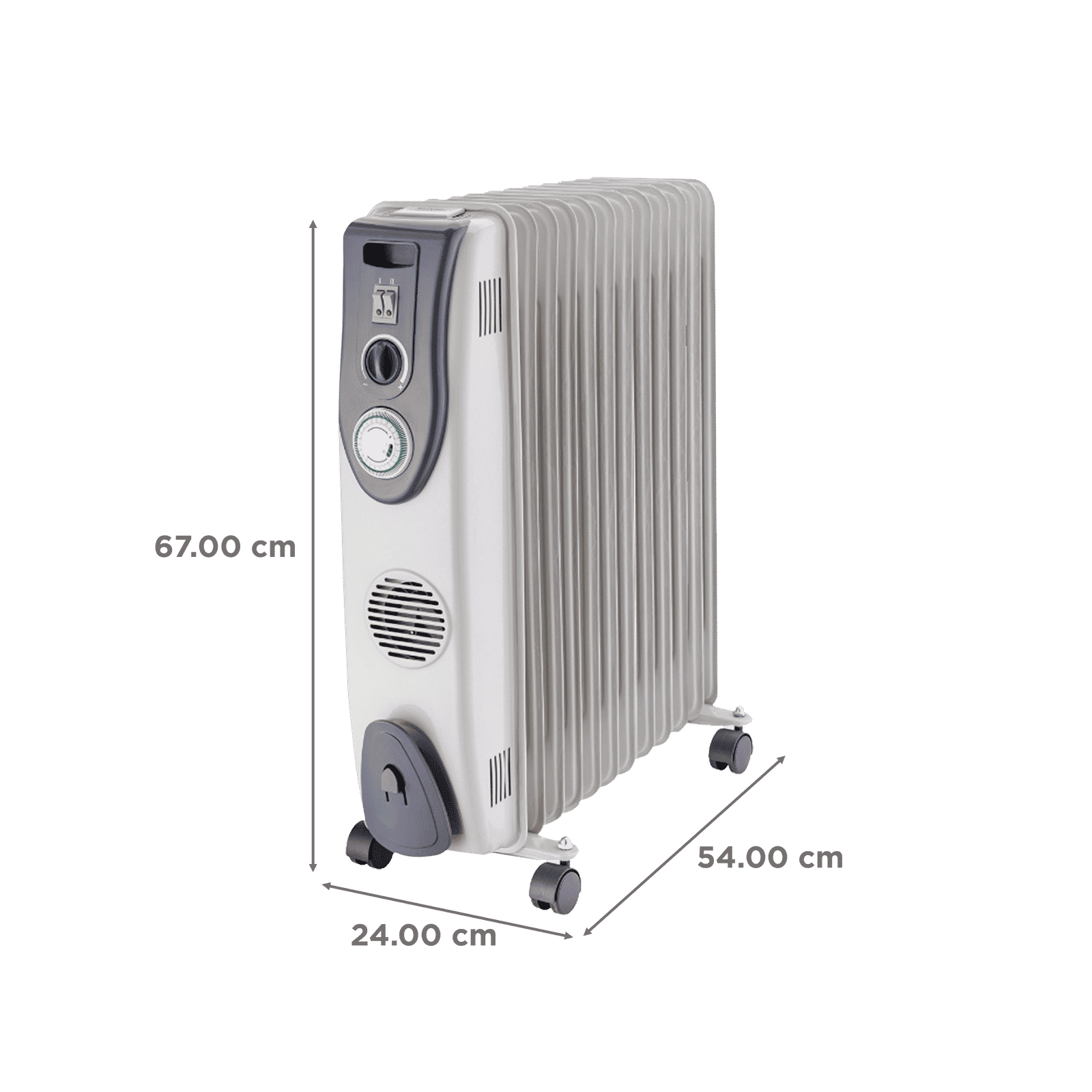 Russell Hobbs ROR12XLTF 2900W Oil Filled Radiator Room Heater with 12 Fins (24 Hour Adjustable Timer_2