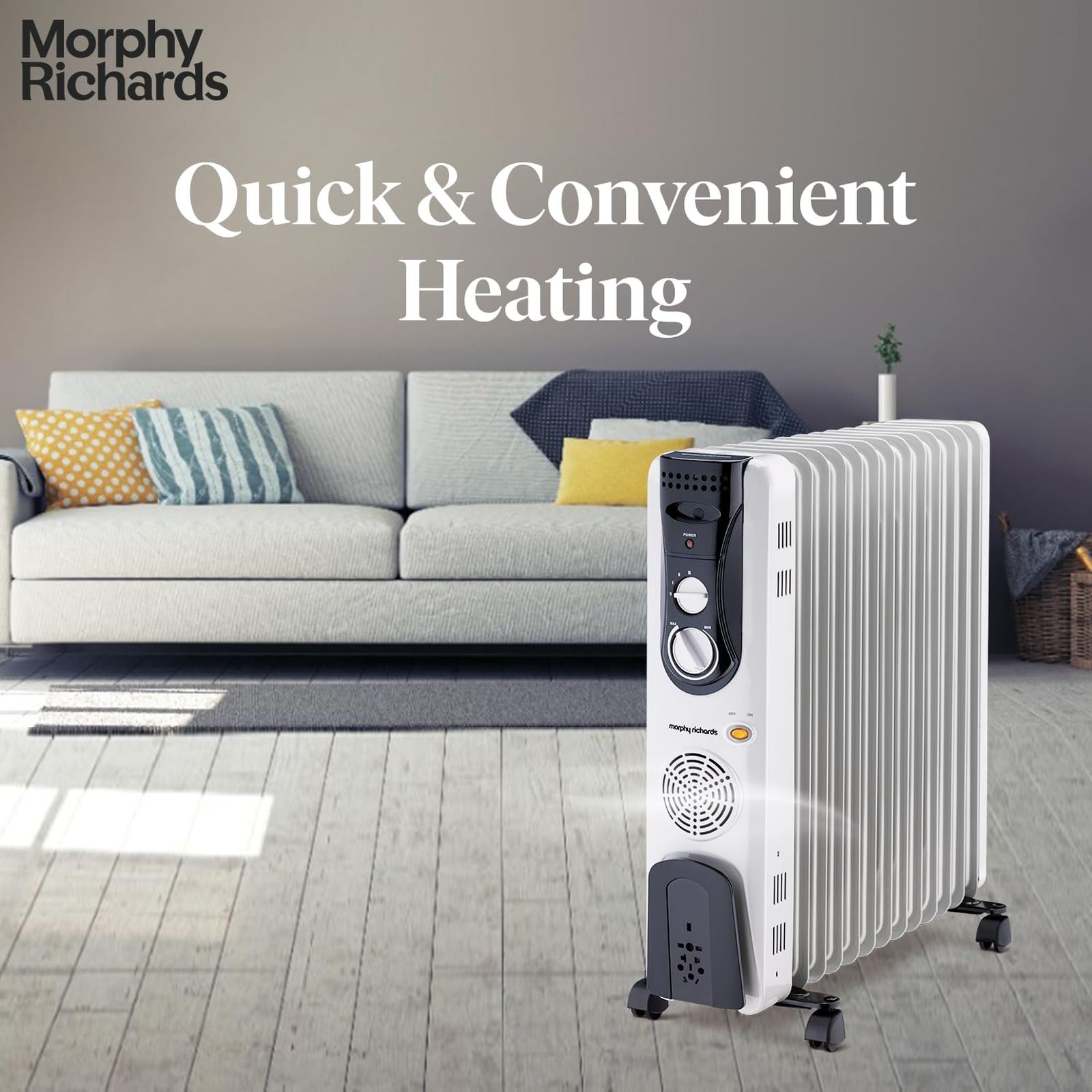 morphy richards 2900W Oil Filled Radiator Room Heater with 13 Fins (Adjustable Thermostat_7
