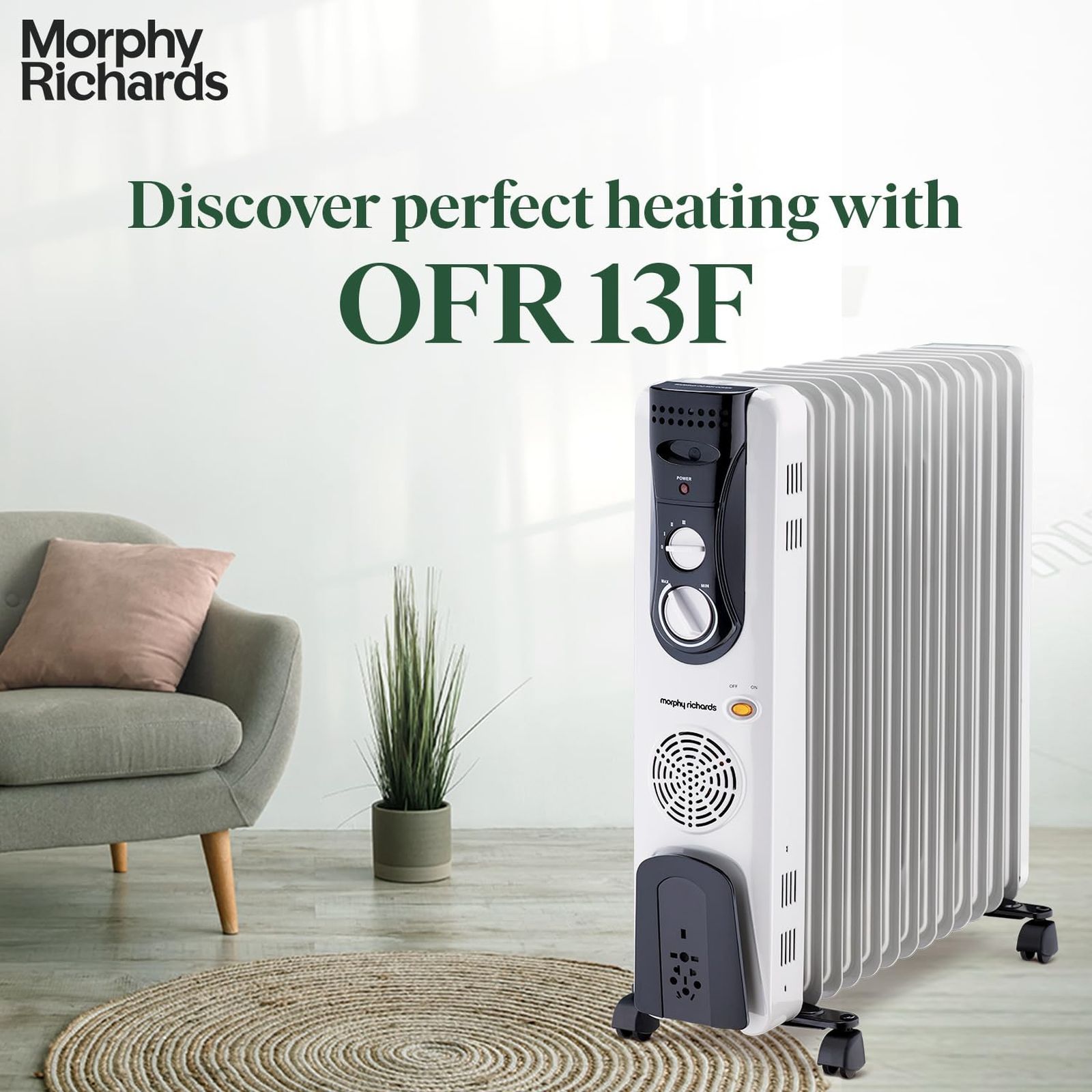 morphy richards 2900W Oil Filled Radiator Room Heater with 13 Fins (Adjustable Thermostat_8