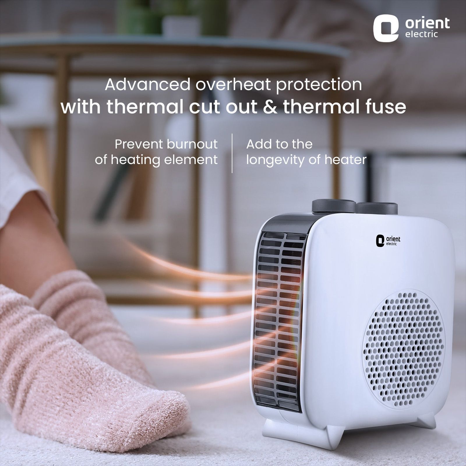 Orient Glint 2000W Electric Fan Room Heater with 2 Heating Modes (Overheat Protection, White) Orient Glint 2000W Electric Fan Room Heater with 2 Heating Modes (Overheat Protection, White)_6
