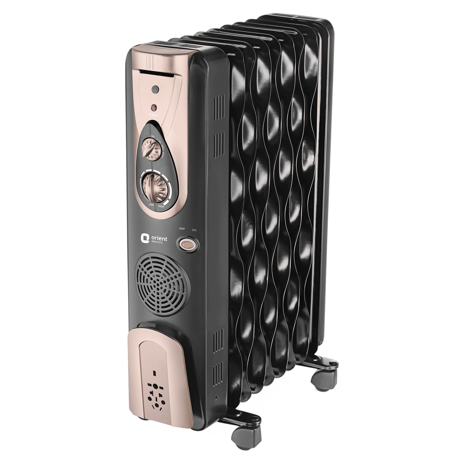 Orient Comforter Collection 2900W Oil Filled Room Heater with 11 Fins (Triple Overheat Protection, Black & Gold) Orient Comforter Collection 2900W Oil Filled Room Heater with 11 Fins (Triple Overheat Protection, Black & Gold)_3