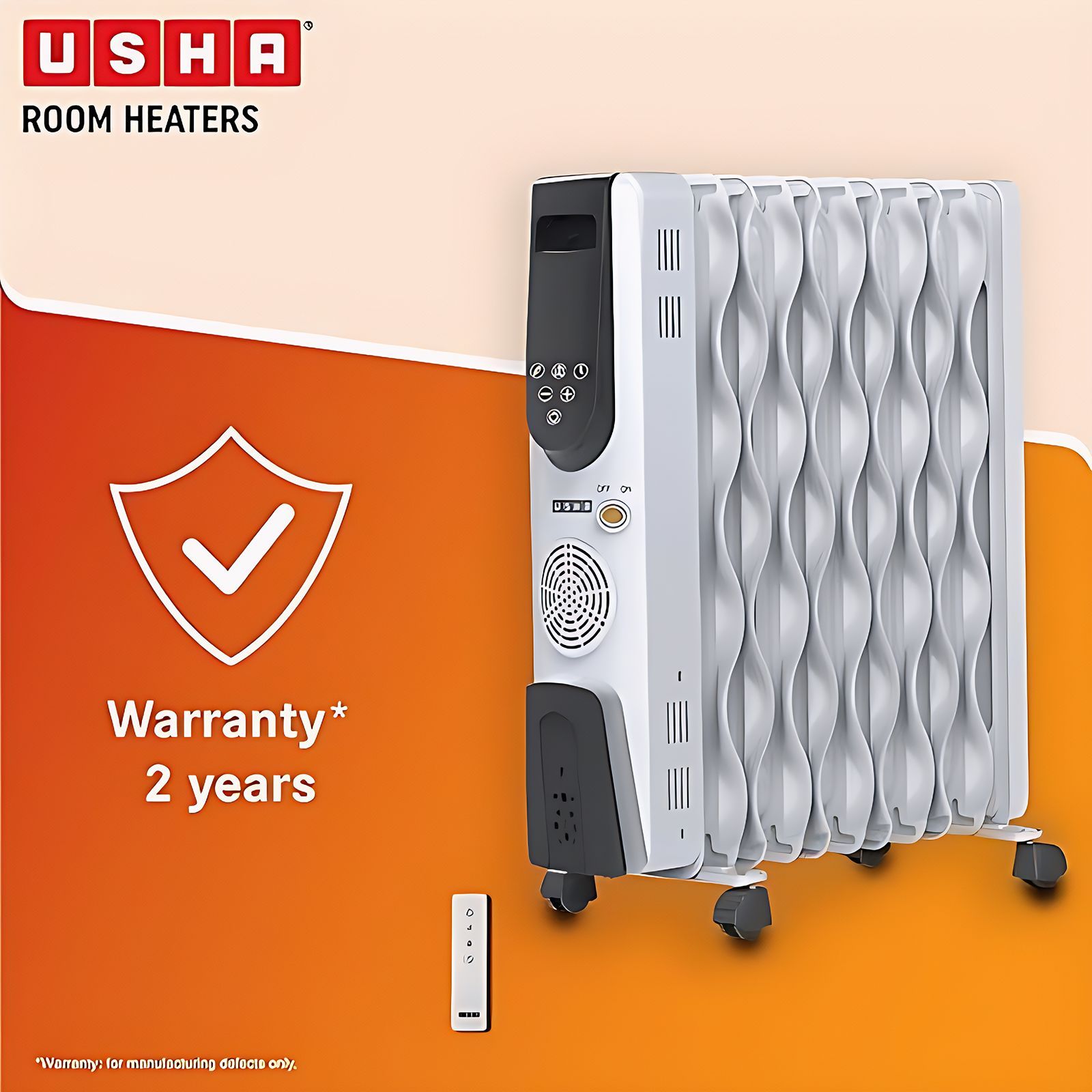 USHA 4313 FSE 2500W PTC Oil Filled Room Heater with 3 Heating Modes (S-Shape Fins, White) USHA 4313 FSE 2500W PTC Oil Filled Room Heater with 3 Heating Modes (S-Shape Fins, White)_4
