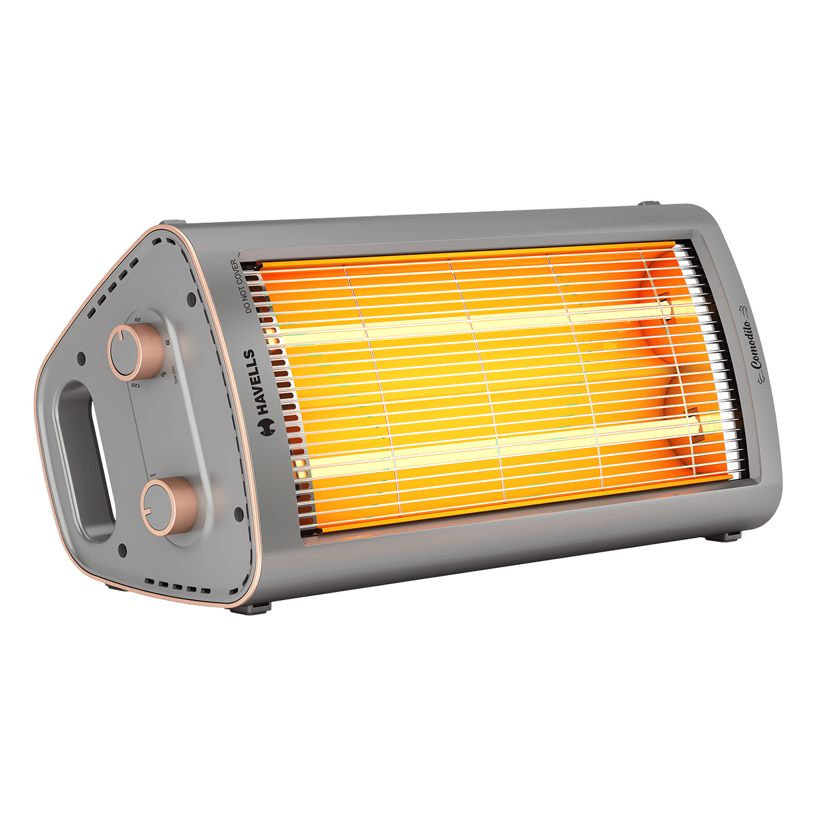 HAVELLS Comodito 900W Carbon Room Heater with Tip Over Safety Switch (Customizable Sleep Timer, Grey)_3