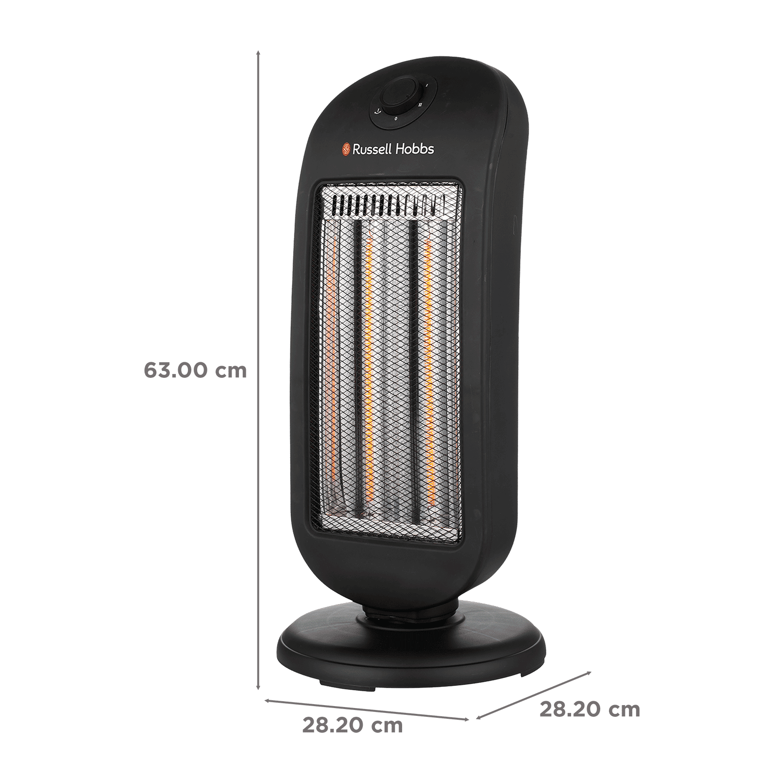 Russell Hobbs Tower 1200W Carbon Room Heater with Custom Heat Control (Dual Carbon Tubes, Black)_2