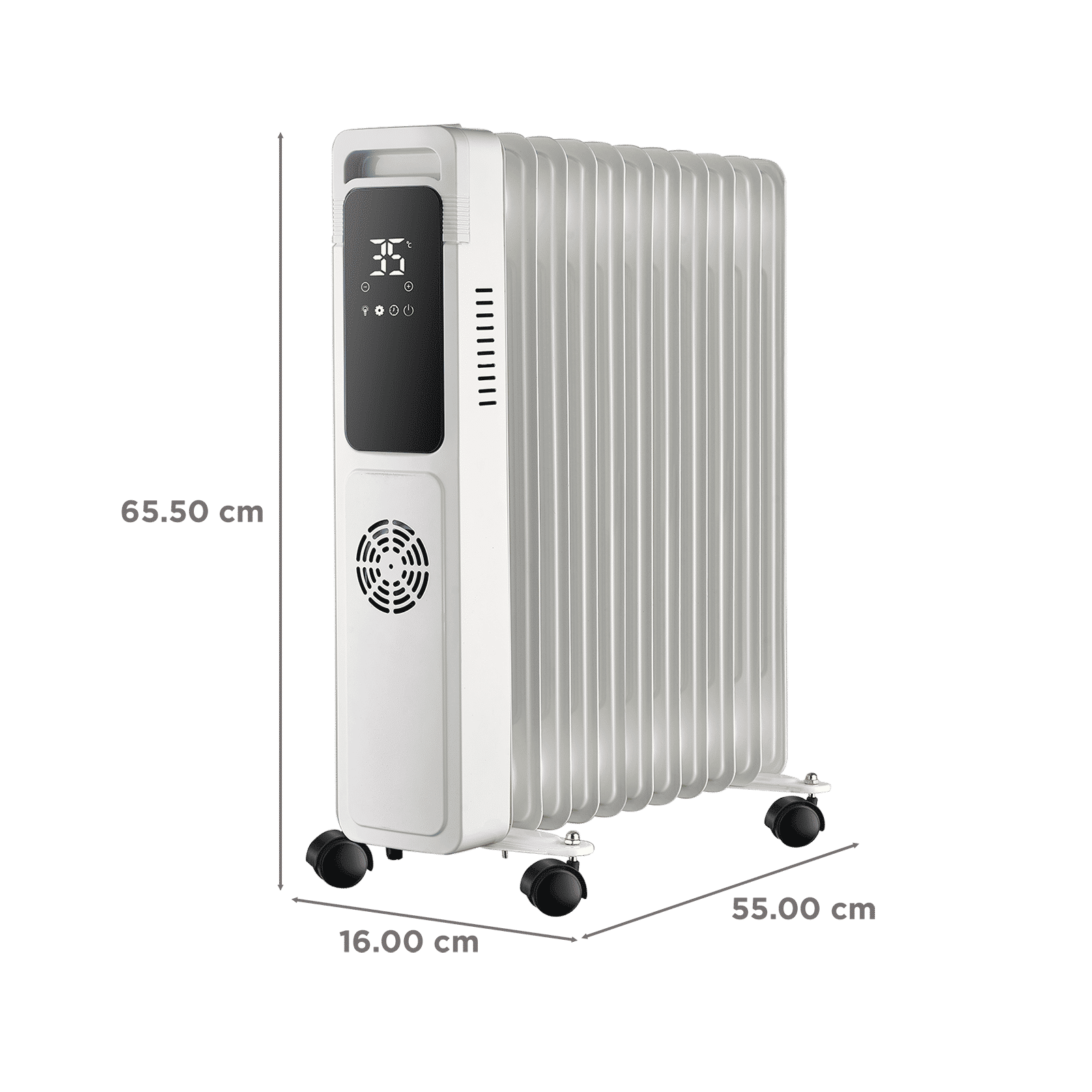 Russell Hobbs ROR11DF 2900W Digital Oil Filled Radiator Room Heater with 11 Radiating Heating Fins (Oxygen-Friendly Heating, White)_2