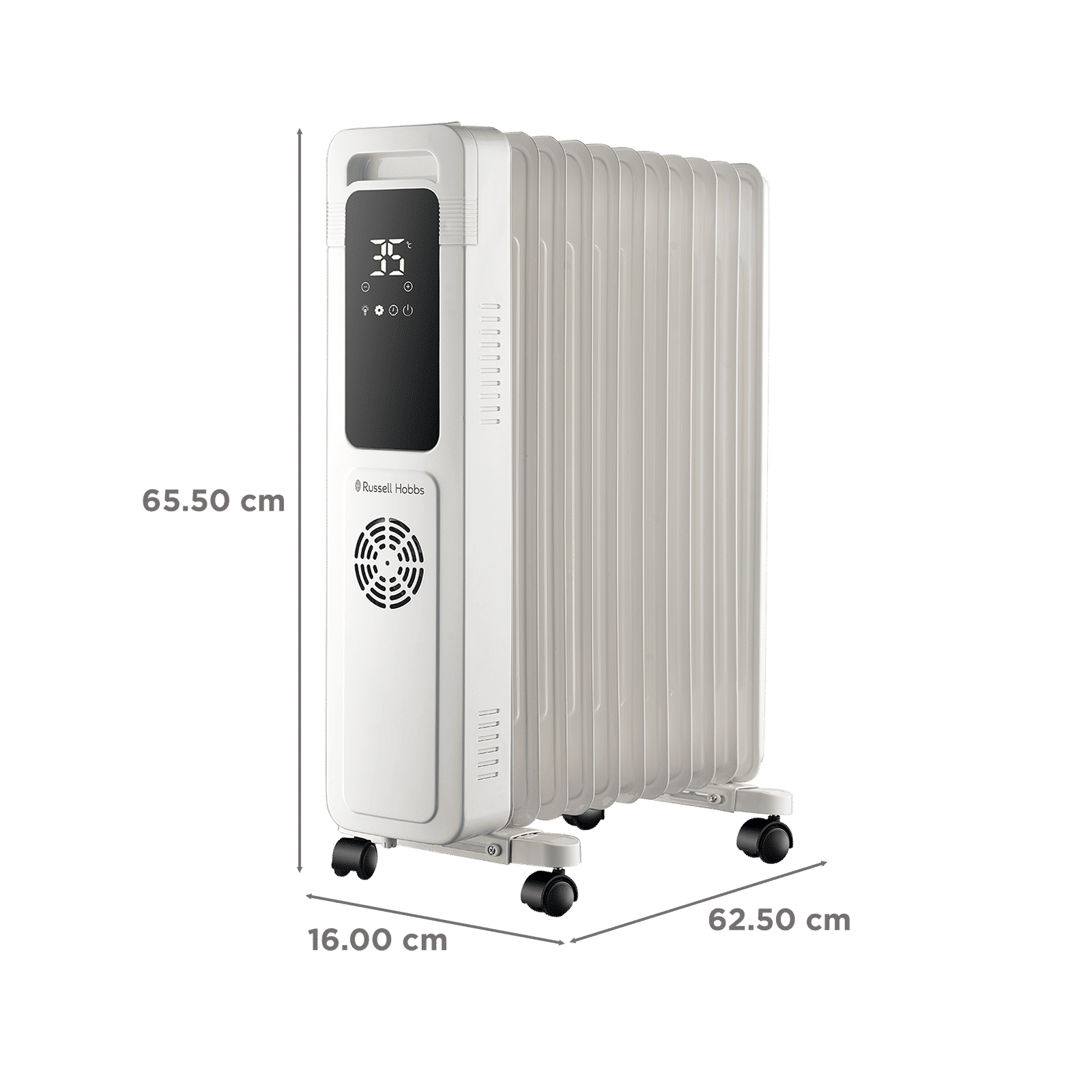 Russell Hobbs ROR13DF 2900W Oil Filled Radiator Room Heater 13 Radiating Heating Fins (Wide Temperature Range, Black)_2