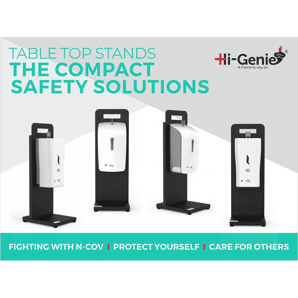 Hi-Genie Sanitizing Device Stand (Sleek and Ergonomic Design, HG-012, Black)_5