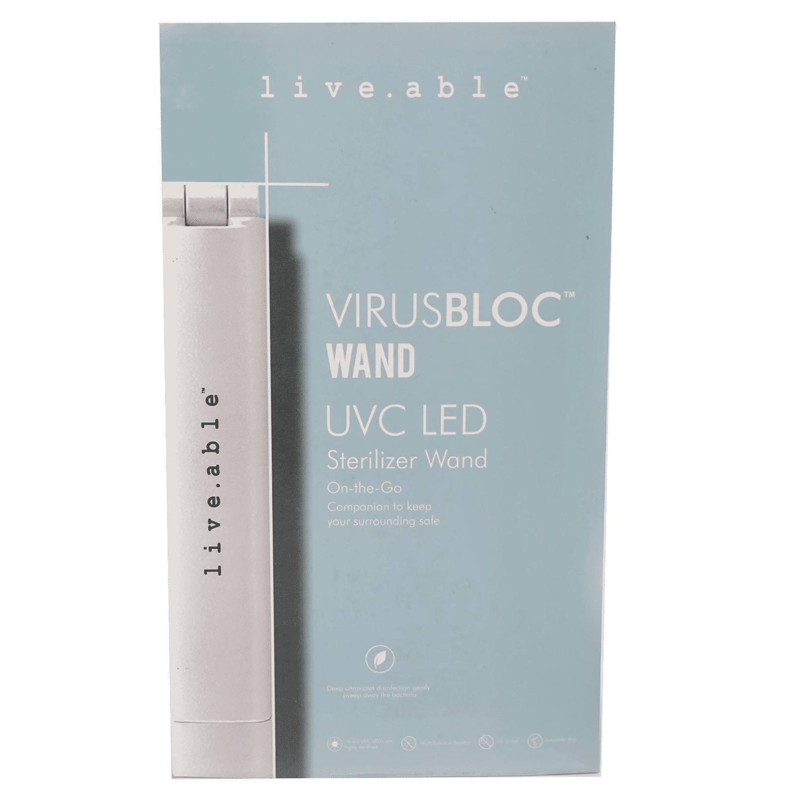 Liveable Virusbloc UVC Wand (90 Seconds Disinfection Time, VBUVC001, White)_9