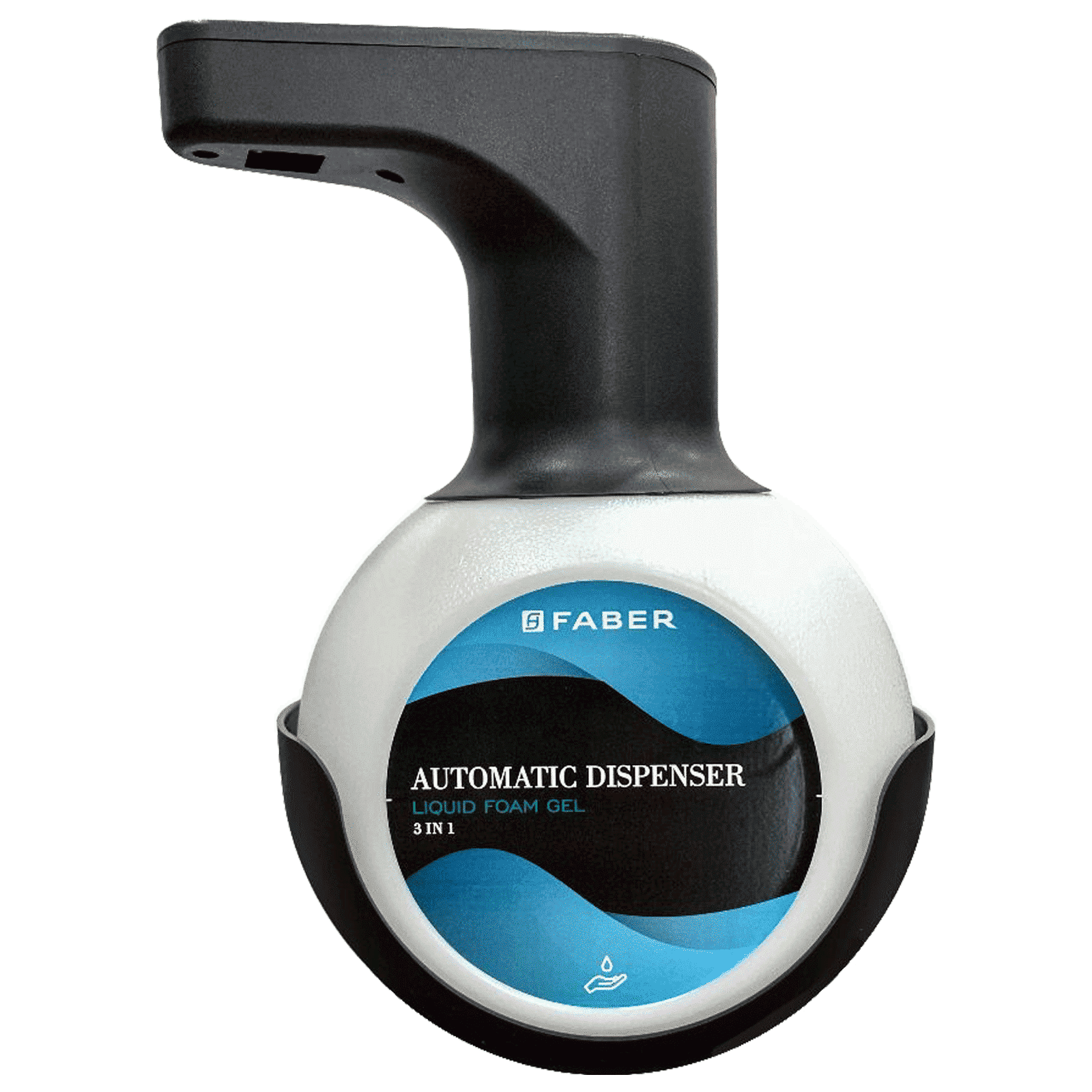 FABER 3IN1 Battery and Electricity Powered Automatic Sanitizer Dispenser (Plug and Play System, 131.0631.668, Black)_1