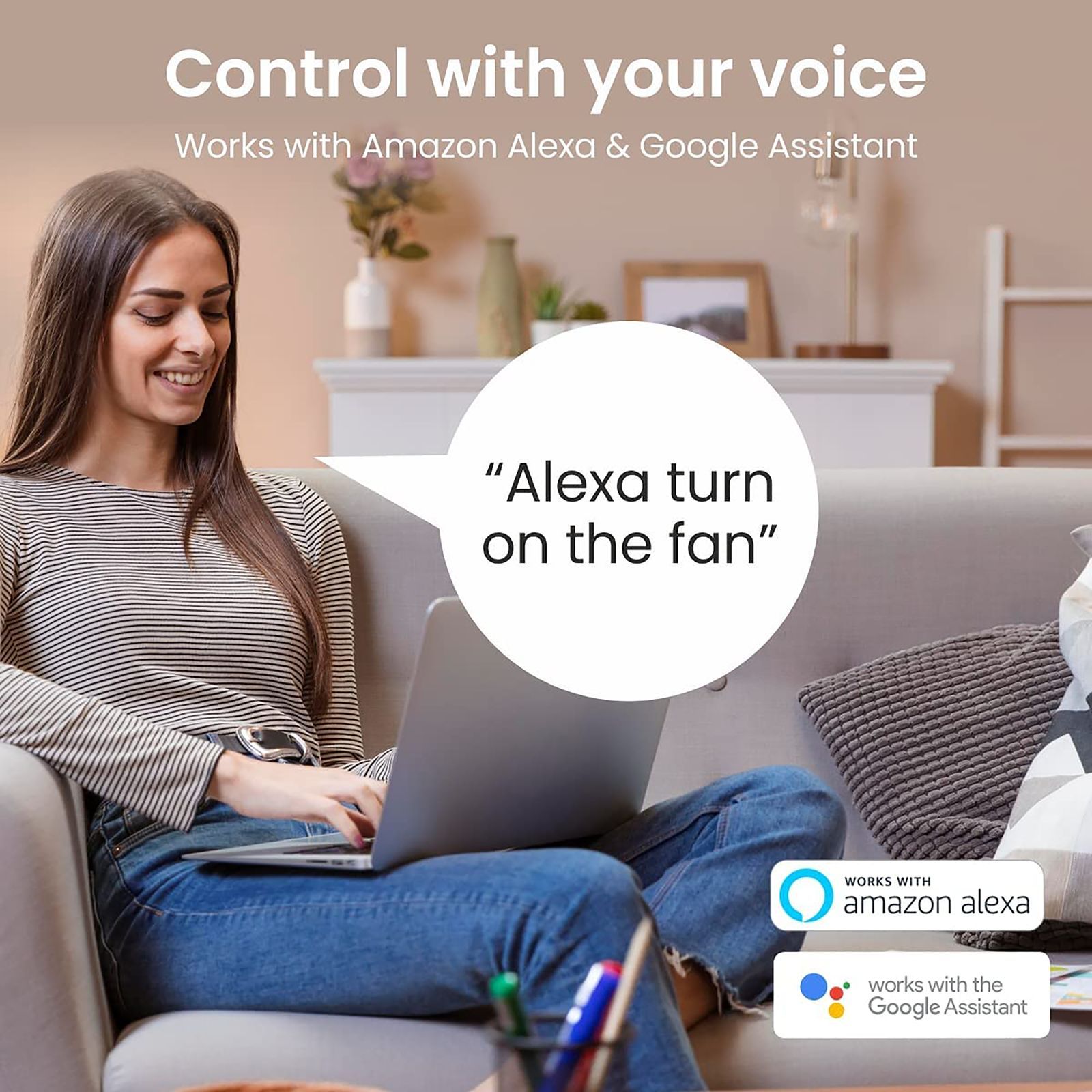 PORTRONICS Splug 10 Alexa and Google Assistant Supported Smart Plug For Home Appliances (Fire-Resistant, POR 1474, White) PORTRONICS Splug 10 Alexa and Google Assistant Supported Smart Plug For Home Appliances (Fire-Resistant, POR 1474, White)_5