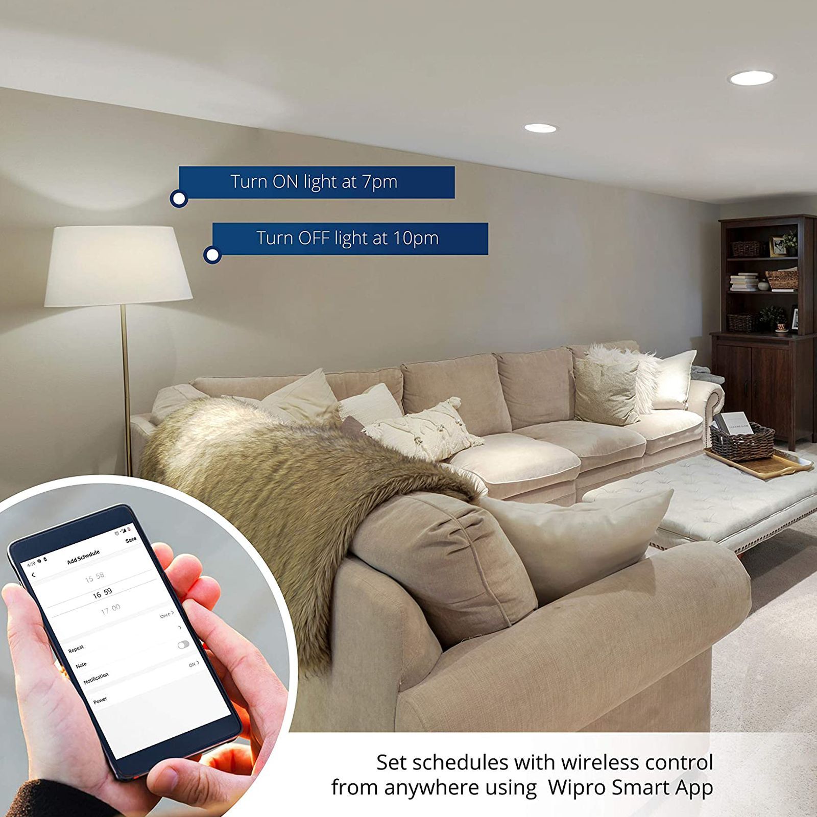 wipro Alexa and Google Assistant Support Smart Plug For Television, Electric Kettle, Mobile and Laptop Charger (2.4GHz Wi-Fi Connectivity, DSP1100, White)_5