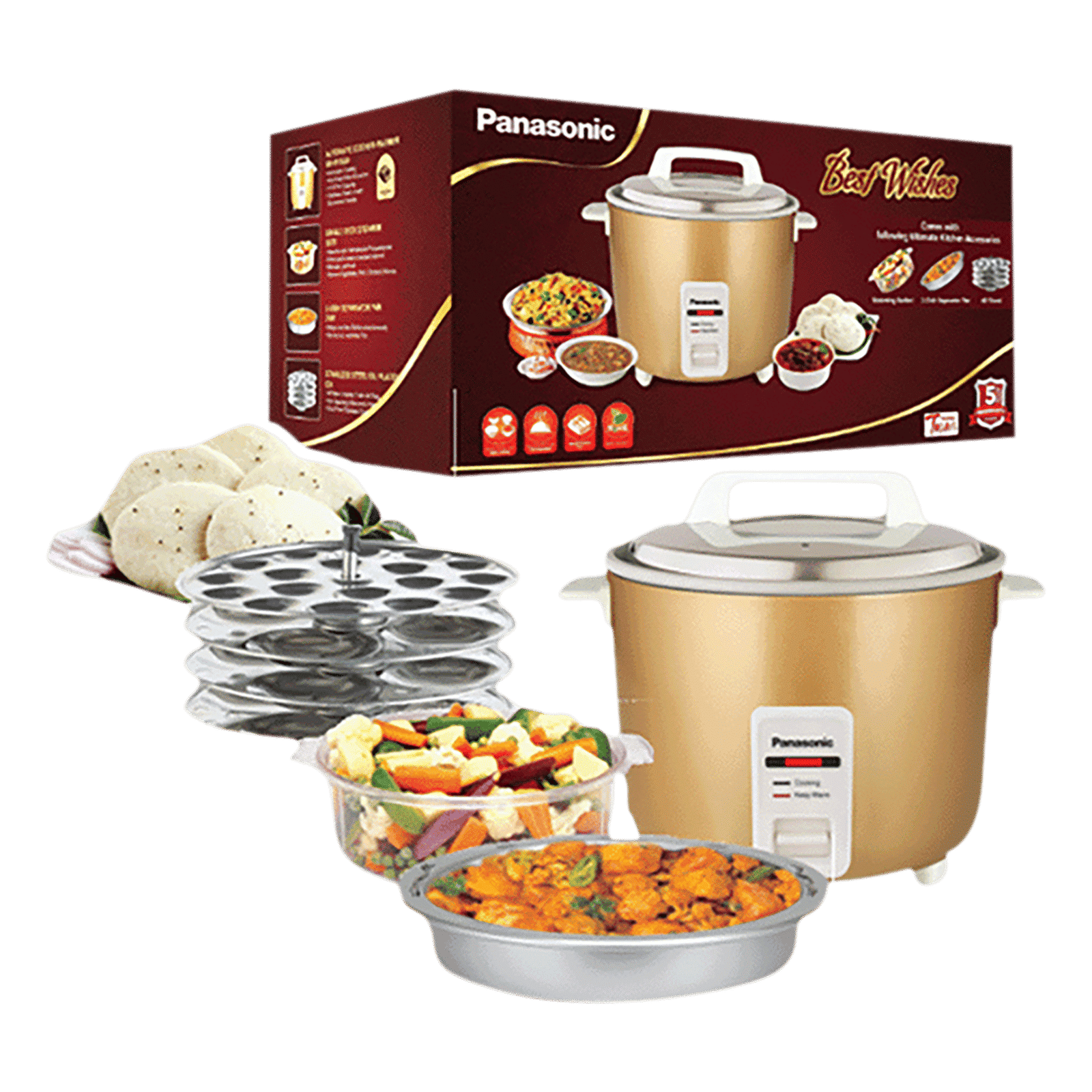 Panasonic Ultimate 1.8 Litre Electric Rice Cooker with Keep Warm Function (Metallic Gold) Panasonic Ultimate 1.8 Litre Electric Rice Cooker with Keep Warm Function (Metallic Gold)_9