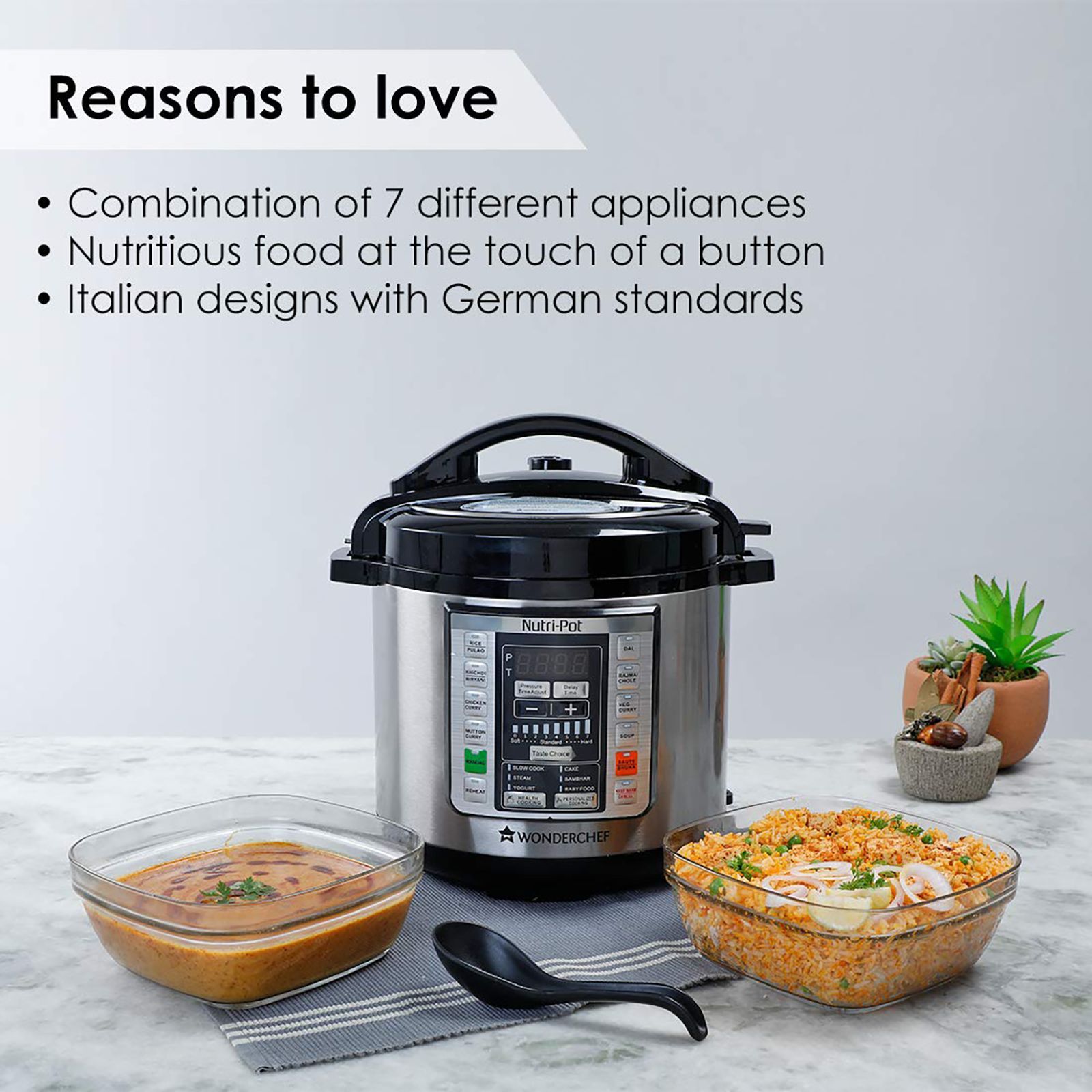 WONDERCHEF Nutri-Pot 6 Litre Electric Pressure Cooker with 7-in-1 Functions (Silver)_14
