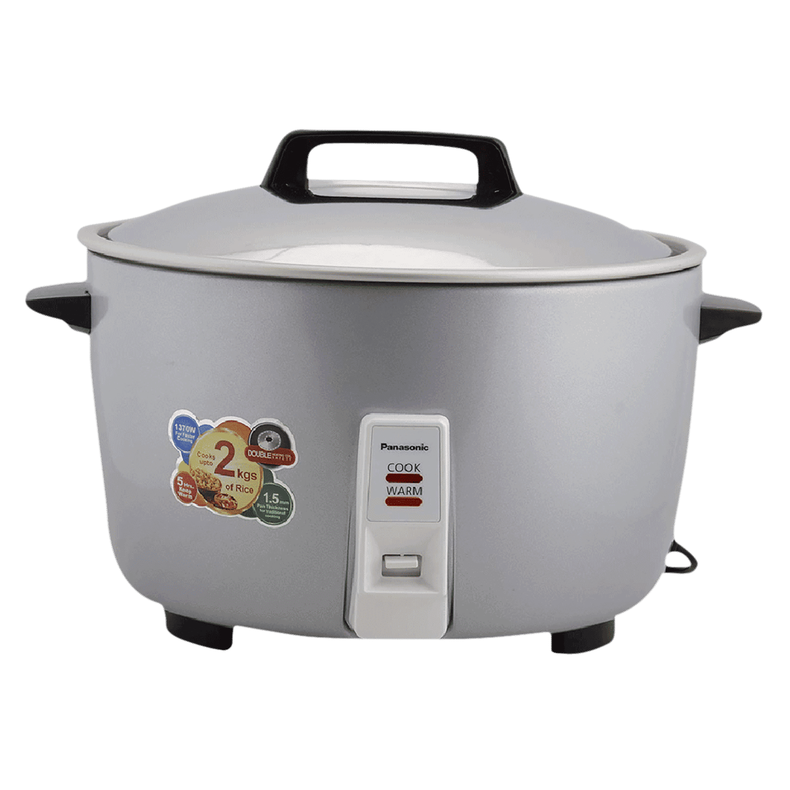 Panasonic Warmer Series 2.5 Litre Electric Rice Cooker with Keep Warm Function (Metallic Silver)_1