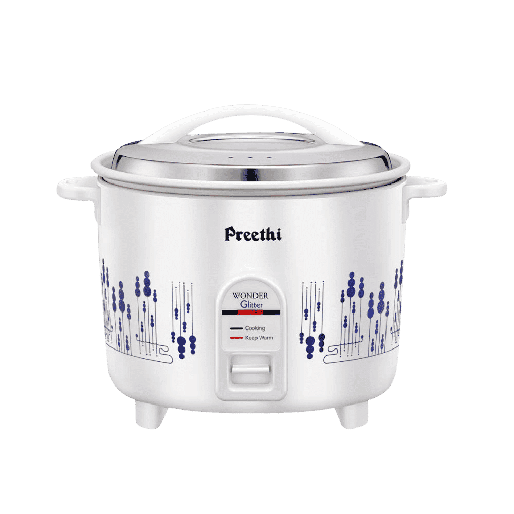 Preethi Glitter 1.8 Litre Electric Rice Cooker with Keep Warm Function (White) Preethi Glitter 1.8 Litre Electric Rice Cooker with Keep Warm Function (White)_1