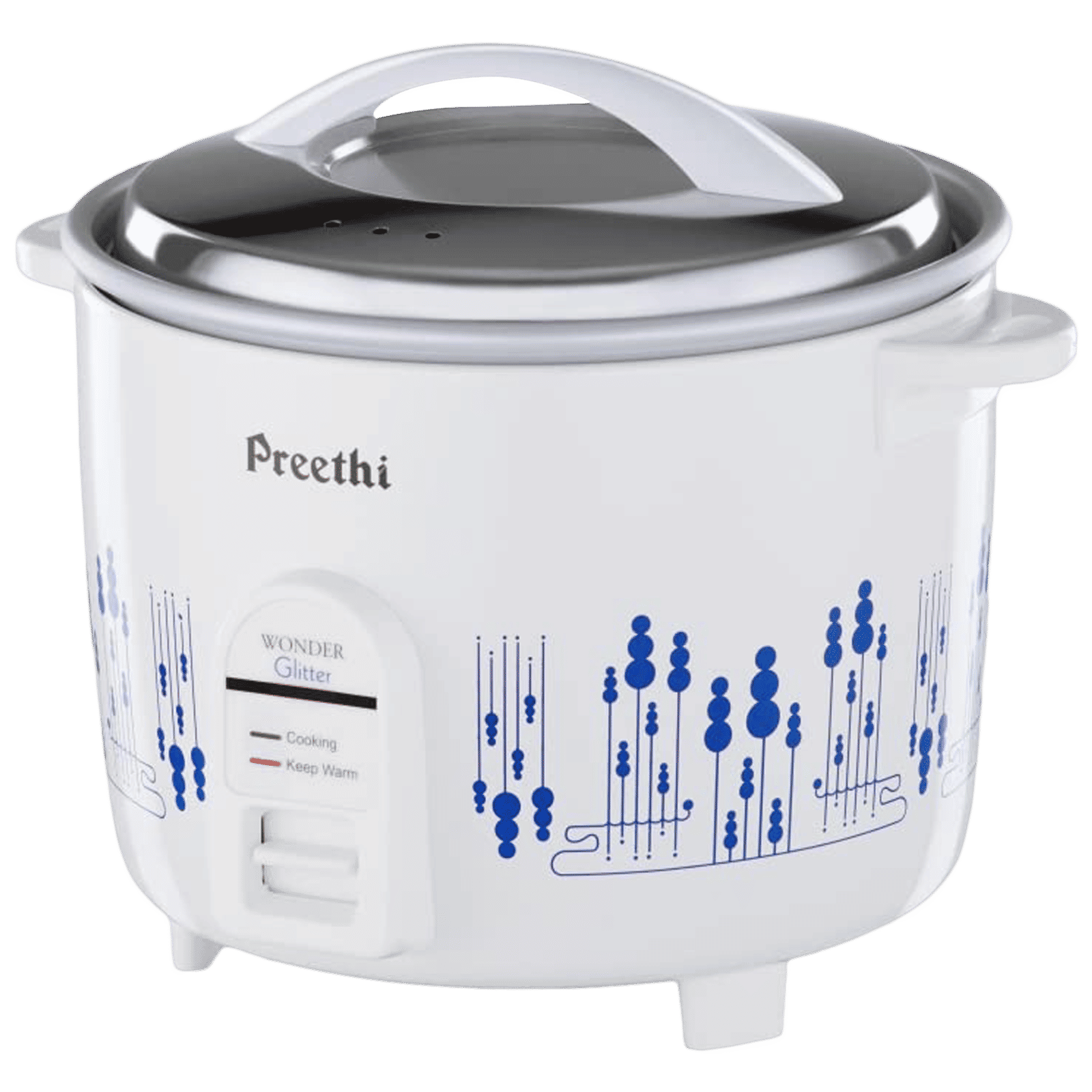 Preethi Glitter 1.8 Litre Electric Rice Cooker with Keep Warm Function (White) Preethi Glitter 1.8 Litre Electric Rice Cooker with Keep Warm Function (White)_7