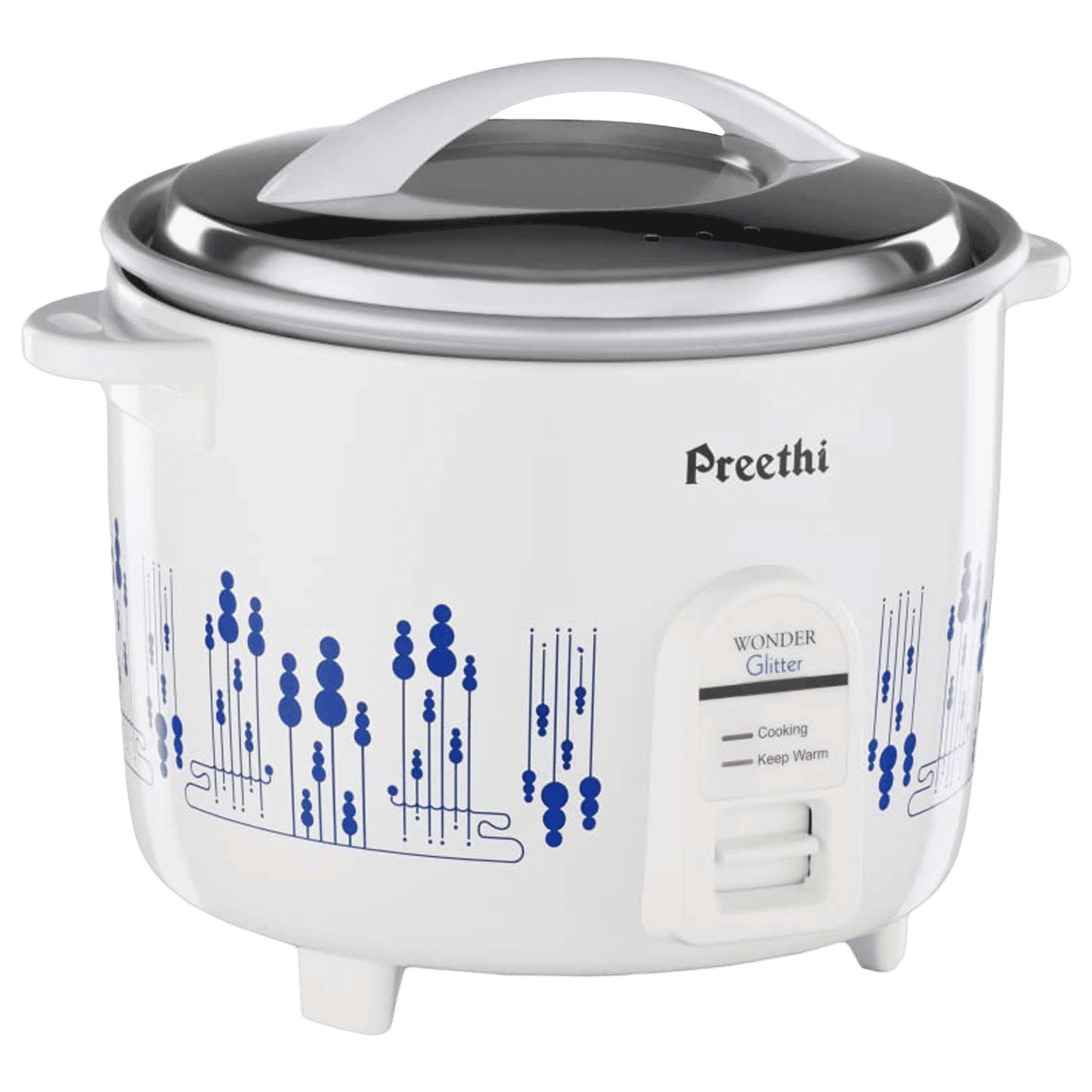 Preethi Glitter 1.8 Litre Electric Rice Cooker with Keep Warm Function (White) Preethi Glitter 1.8 Litre Electric Rice Cooker with Keep Warm Function (White)_9