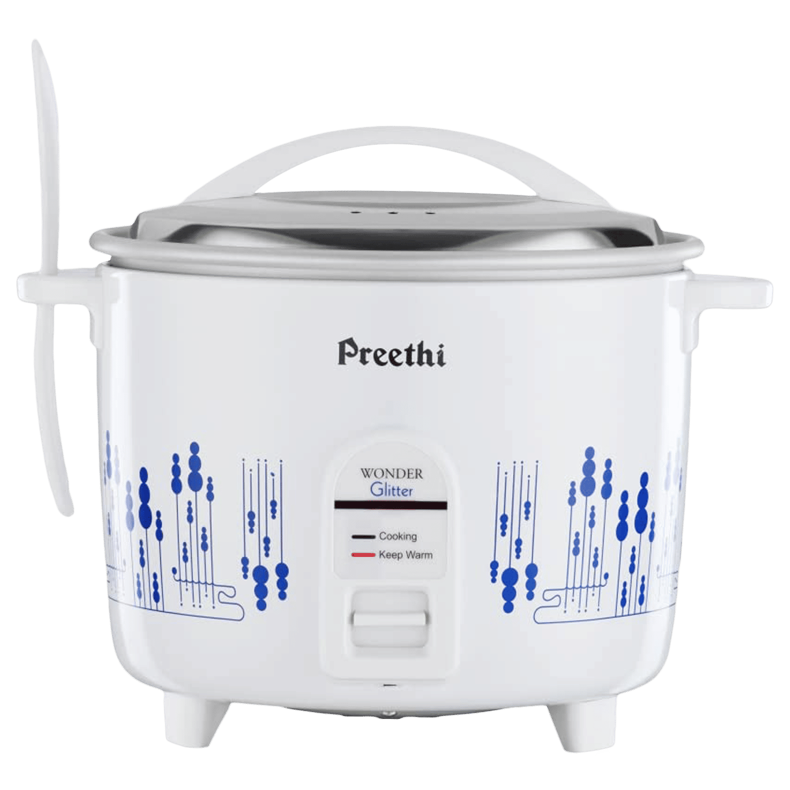 Preethi Glitter 1.8 Litre Electric Rice Cooker with Keep Warm Function (White) Preethi Glitter 1.8 Litre Electric Rice Cooker with Keep Warm Function (White)_4