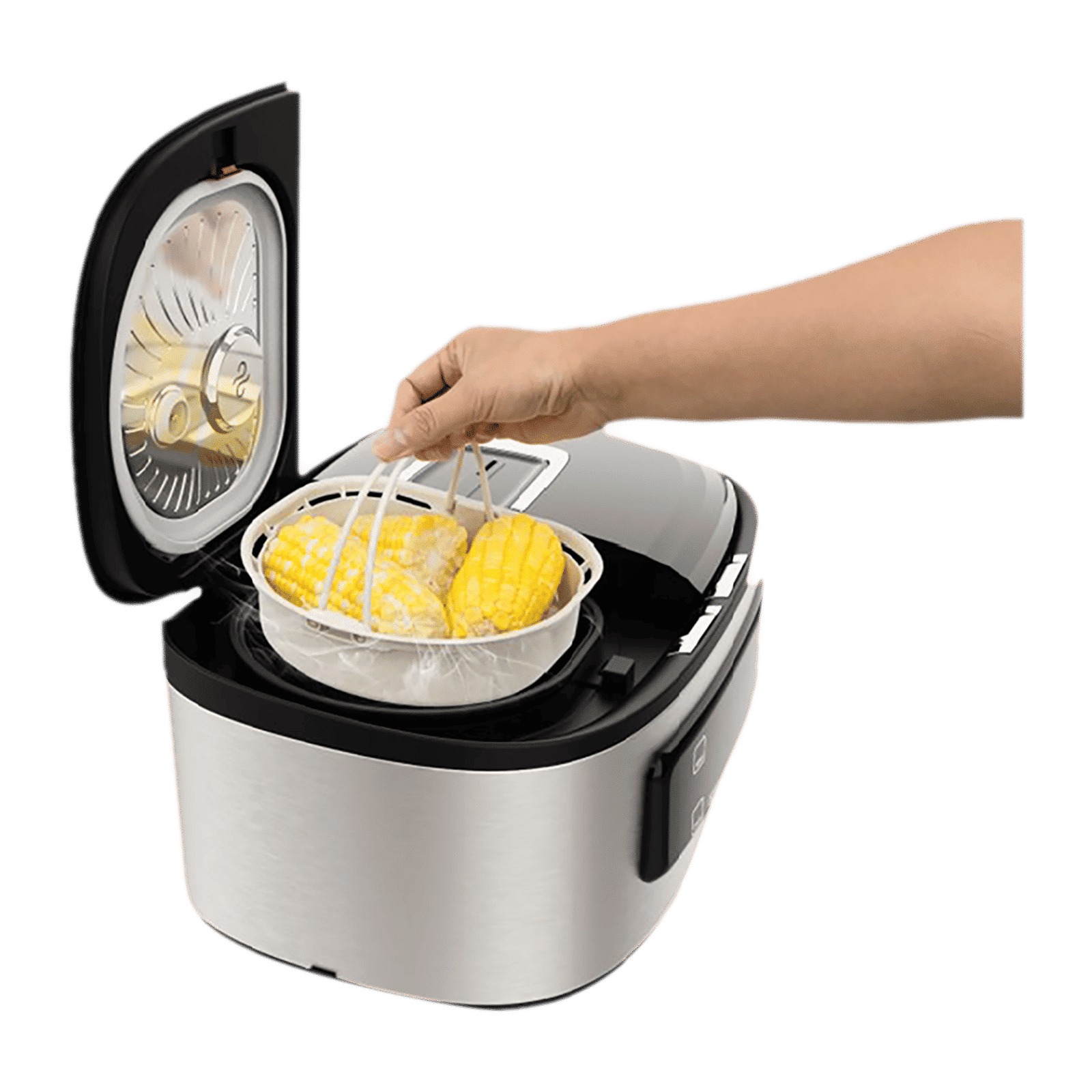 SHARP 5 Litre Electric Twin Cooker with Touch Control Operations (Silver) SHARP 5 Litre Electric Twin Cooker with Touch Control Operations (Silver)_9