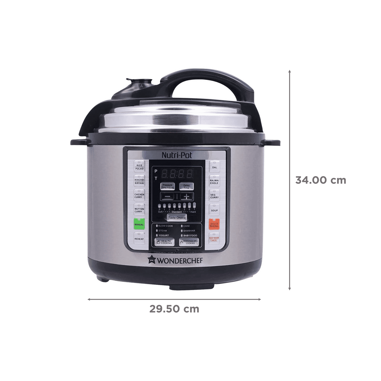 WONDERCHEF Nutri-Pot 3 Litre Electric Pressure Cooker with One Touch Operation (Silver)_2