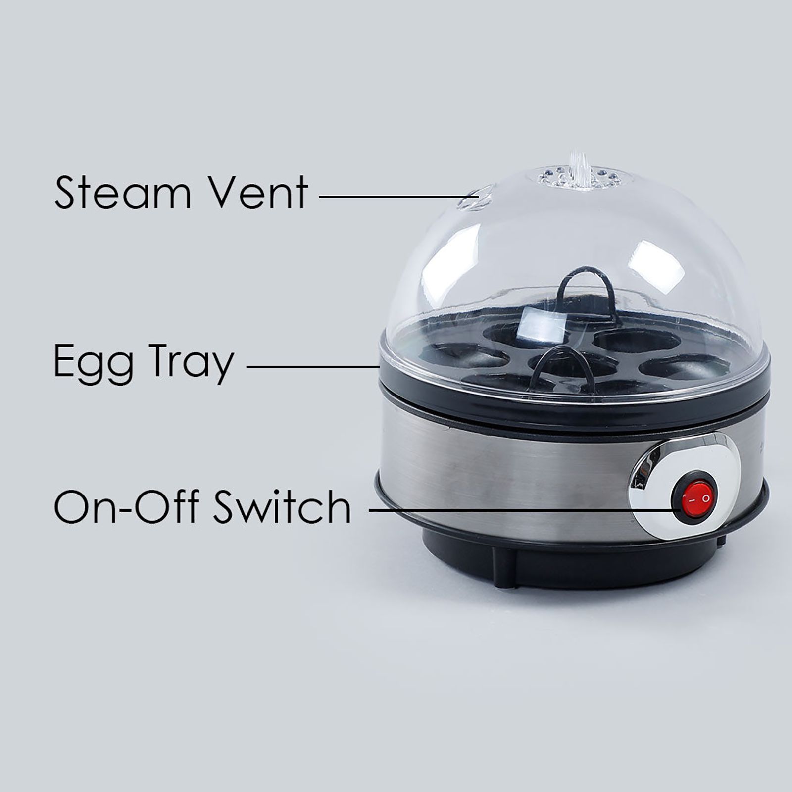 WONDERCHEF 7 Egg Electric Egg Boiler with Auto Shut Off (Silver)_7