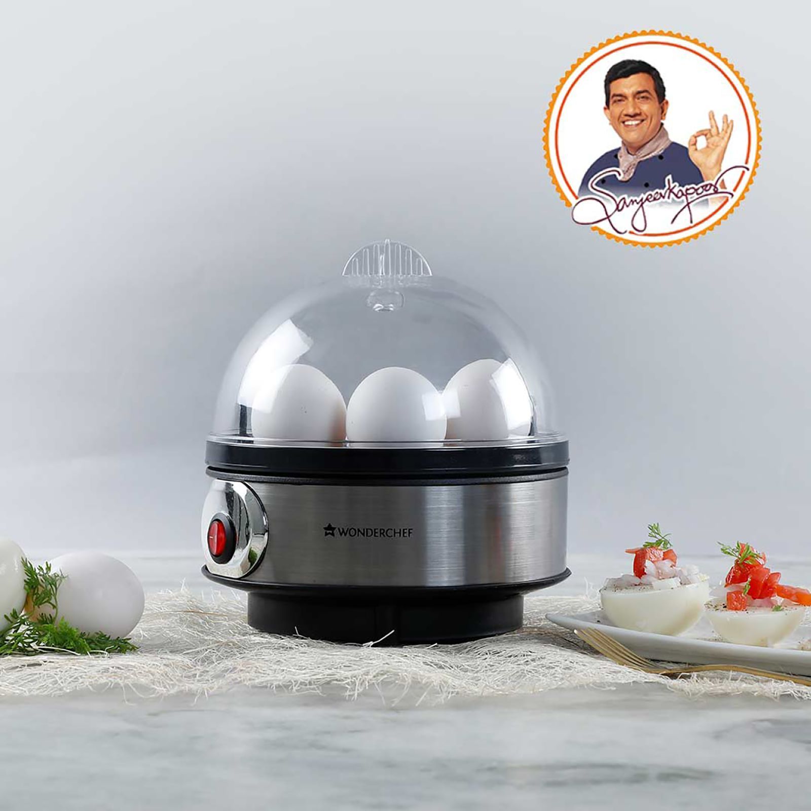WONDERCHEF 7 Egg Electric Egg Boiler with Auto Shut Off (Silver)_10