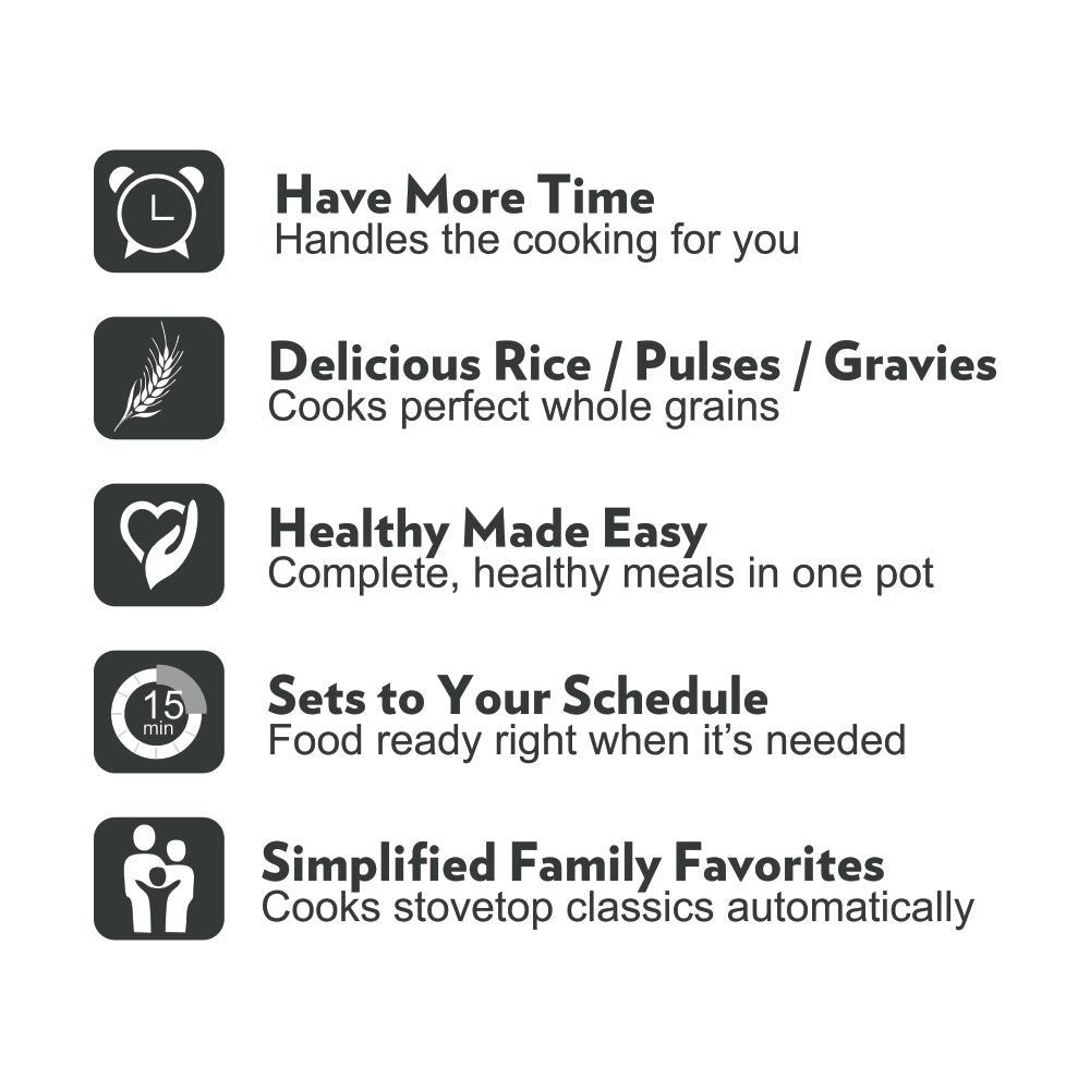 BOROSIL Digikook 1.8 Litre Electric Rice Cooker with Automatic Thermal Cutoff (Silver)_4